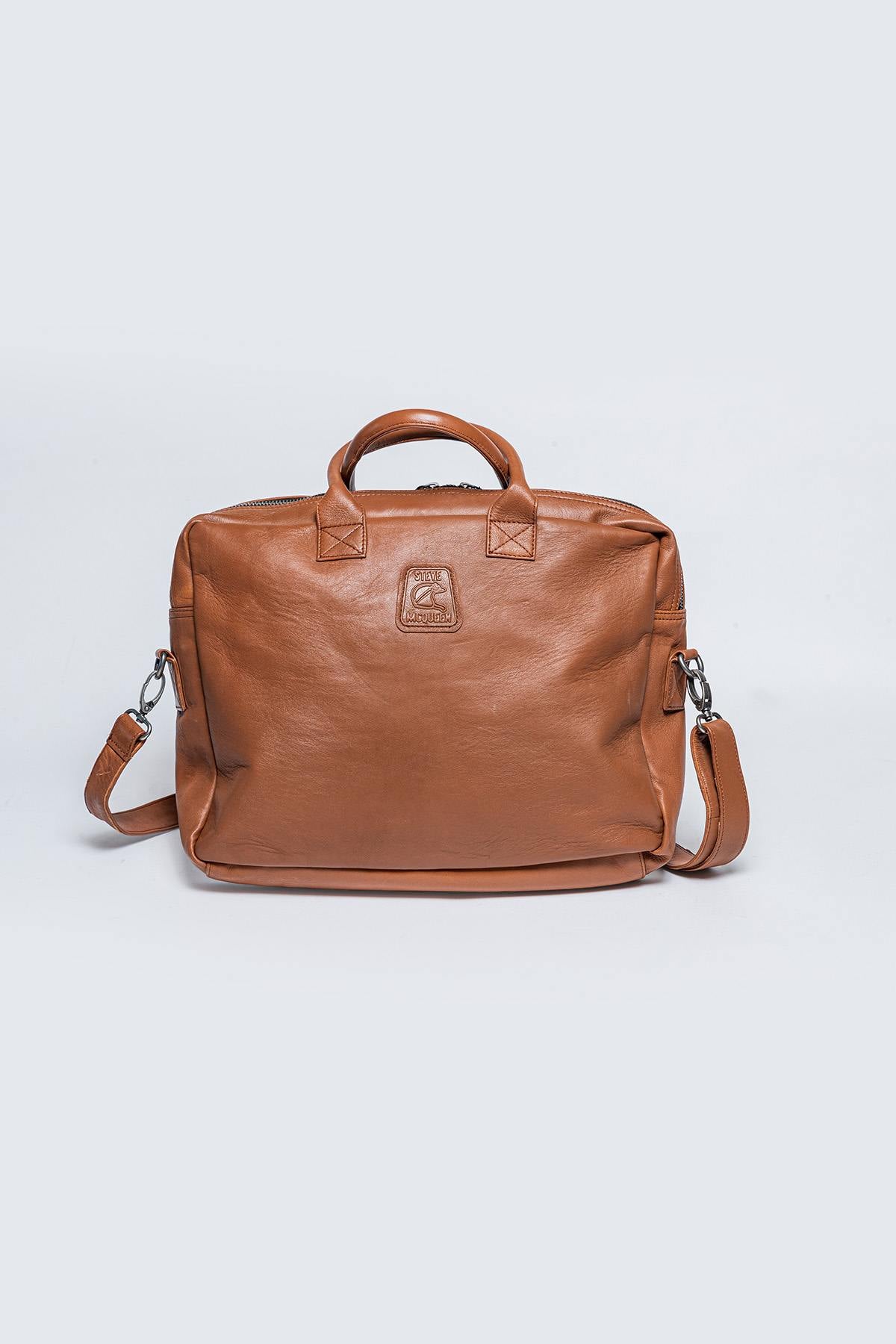 Steve McQueen brown leather messenger bag - Image n°2