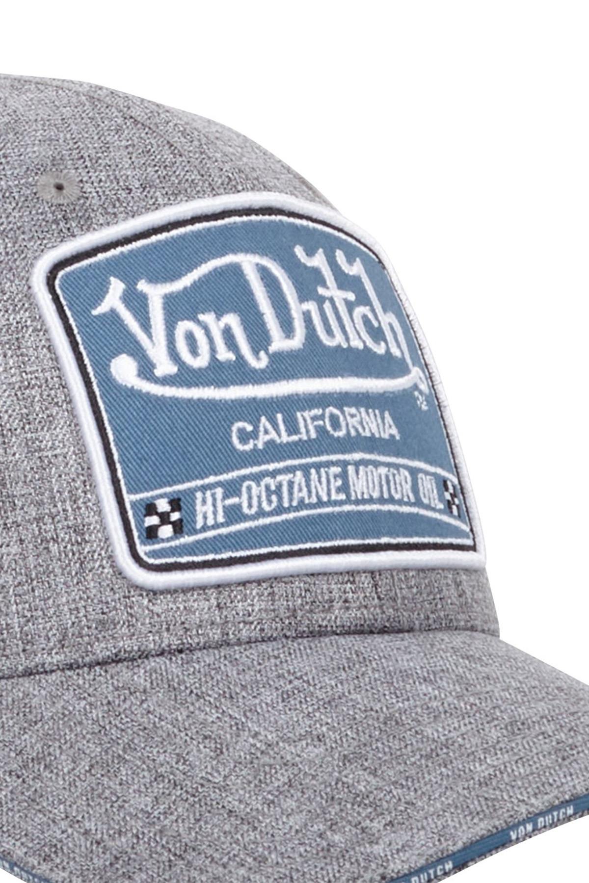 Grey and blue trucker cap with motorsport theme - Image n°3