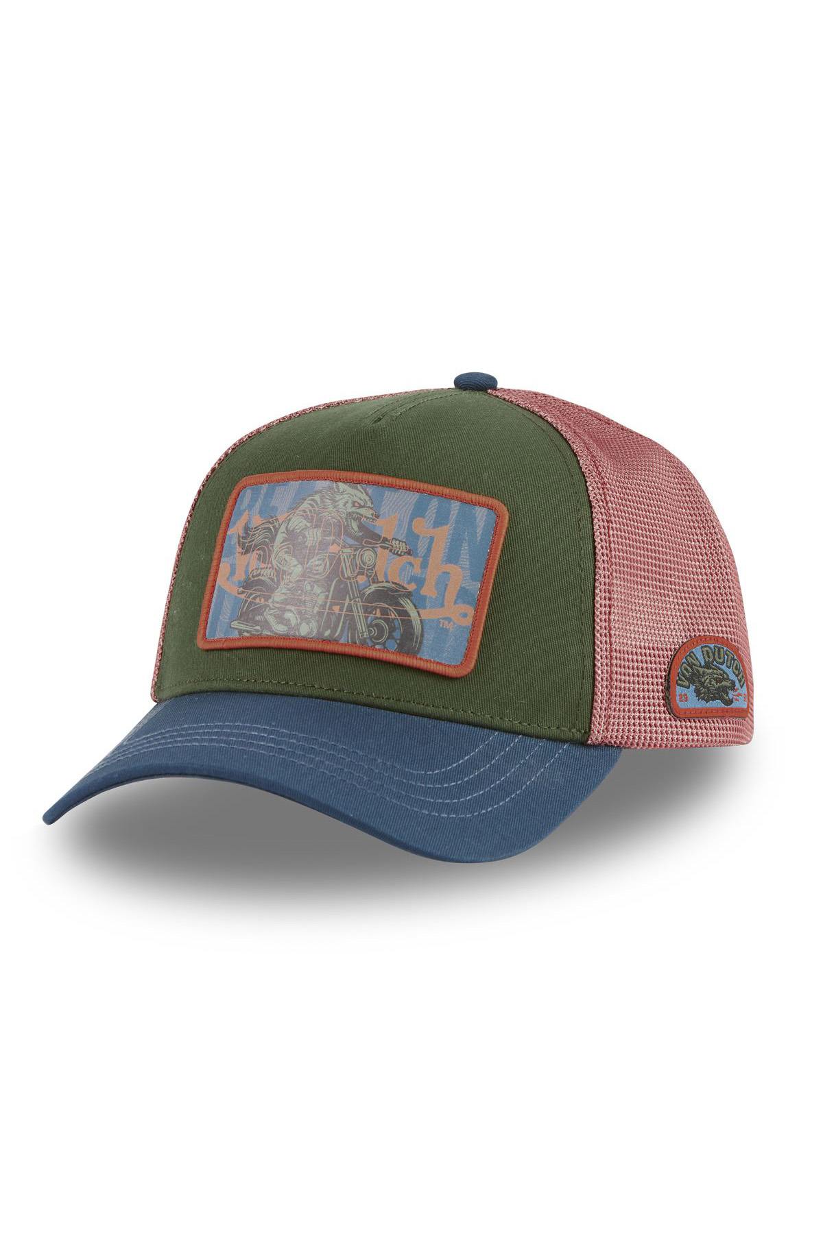 Tricolor cap with patch - Image n°1