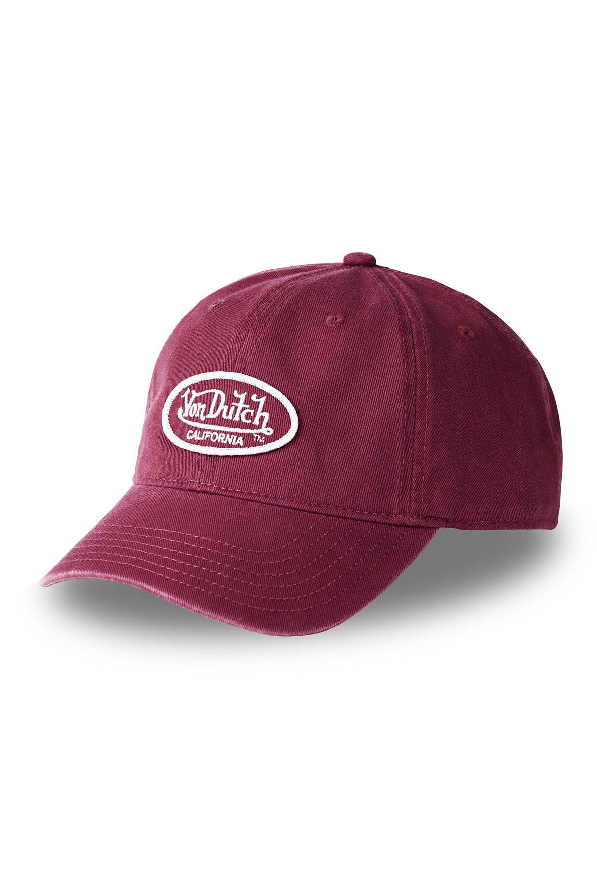 Burgundy cotton cap - Image n°1