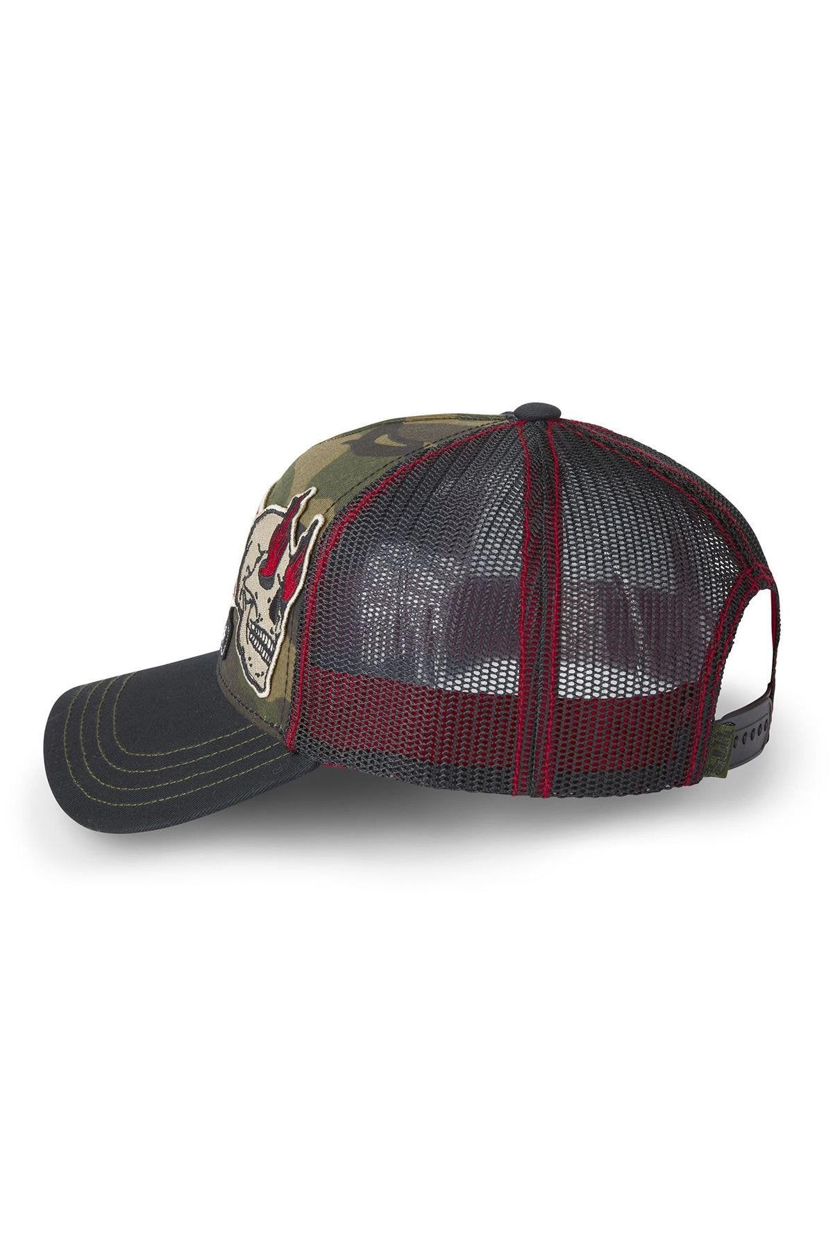 Camouflage pattern trucker cap with patches - Image n°3