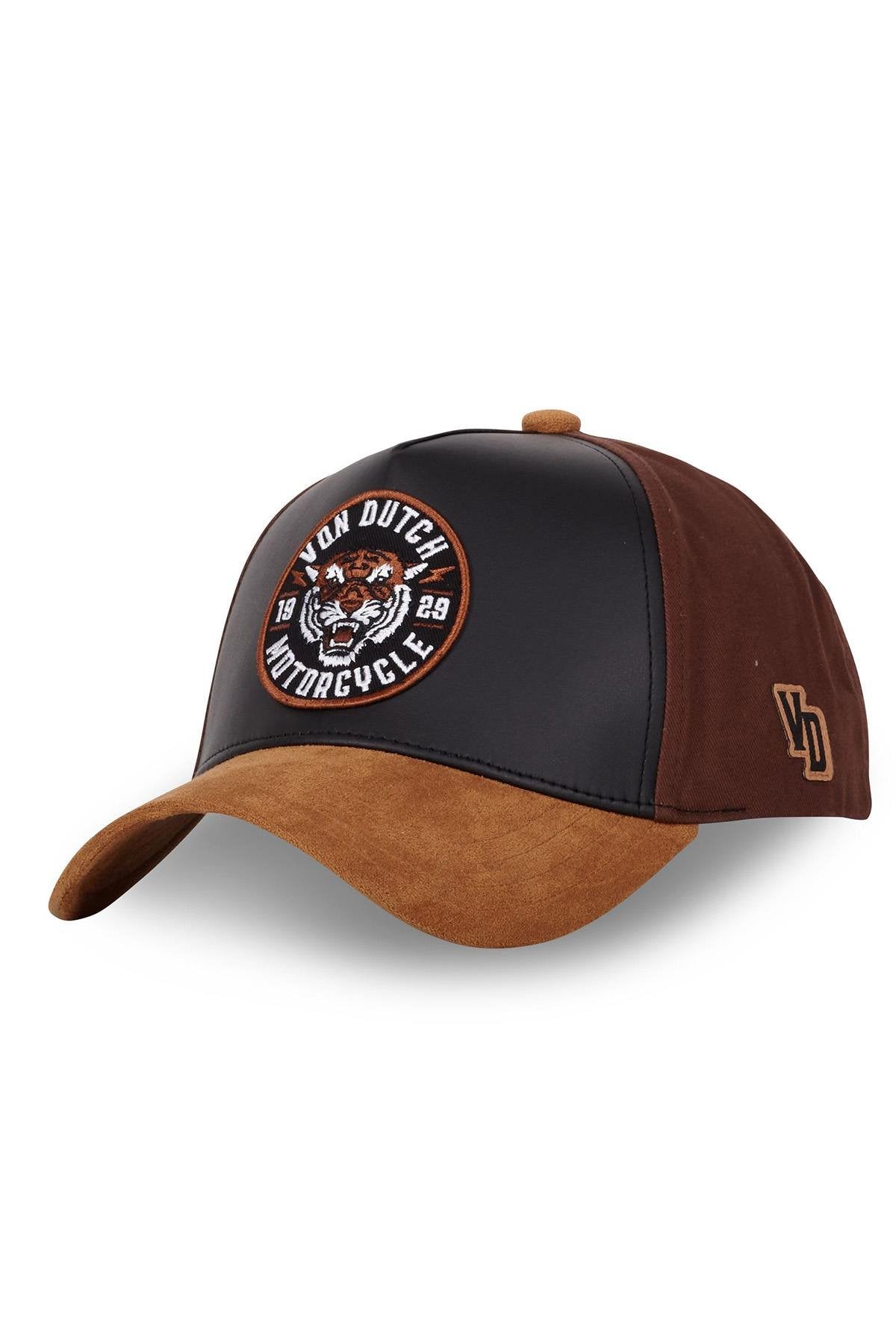 Vintage style trucker cap with tiger logo - Image n°1