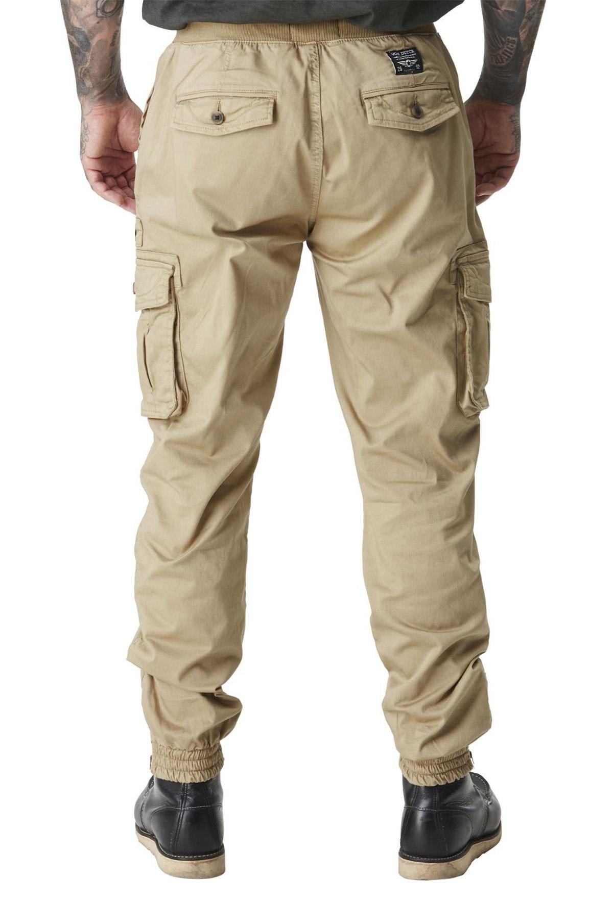 Men's beige cargo pants - Image n°2