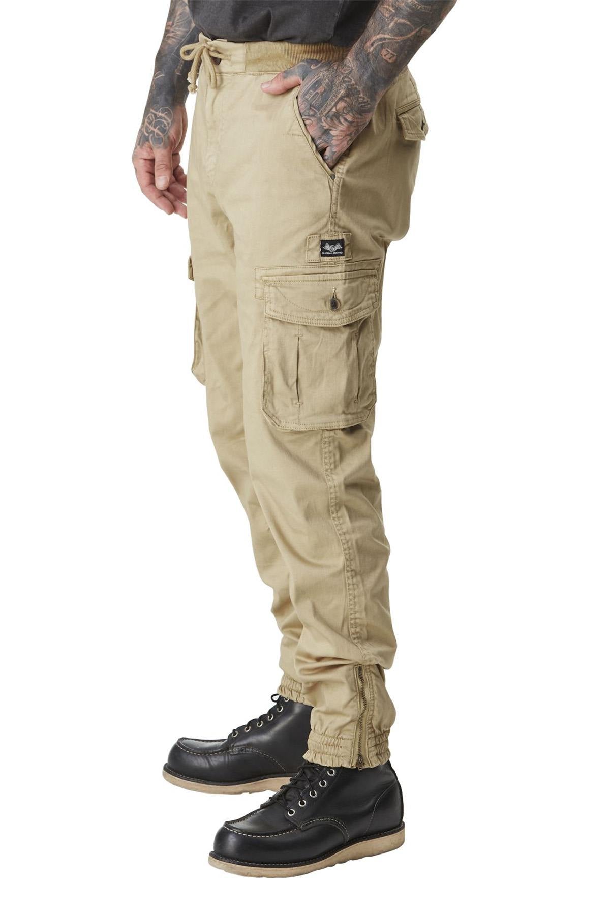 Men's beige cargo pants - Image n°3