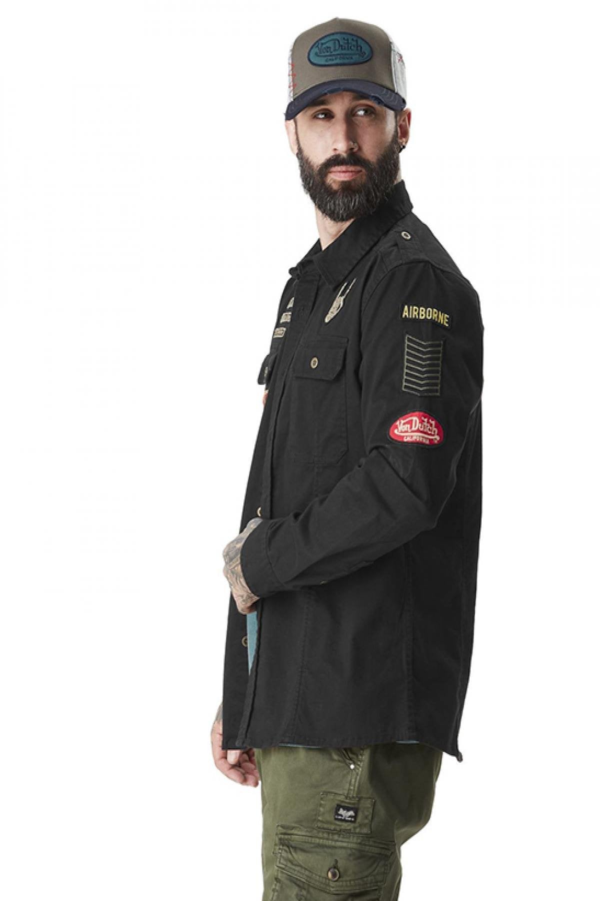 Black shirt with patches - Image n°3