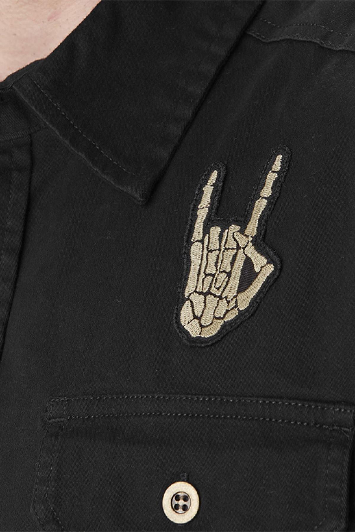 Black shirt with patches - Image n°6