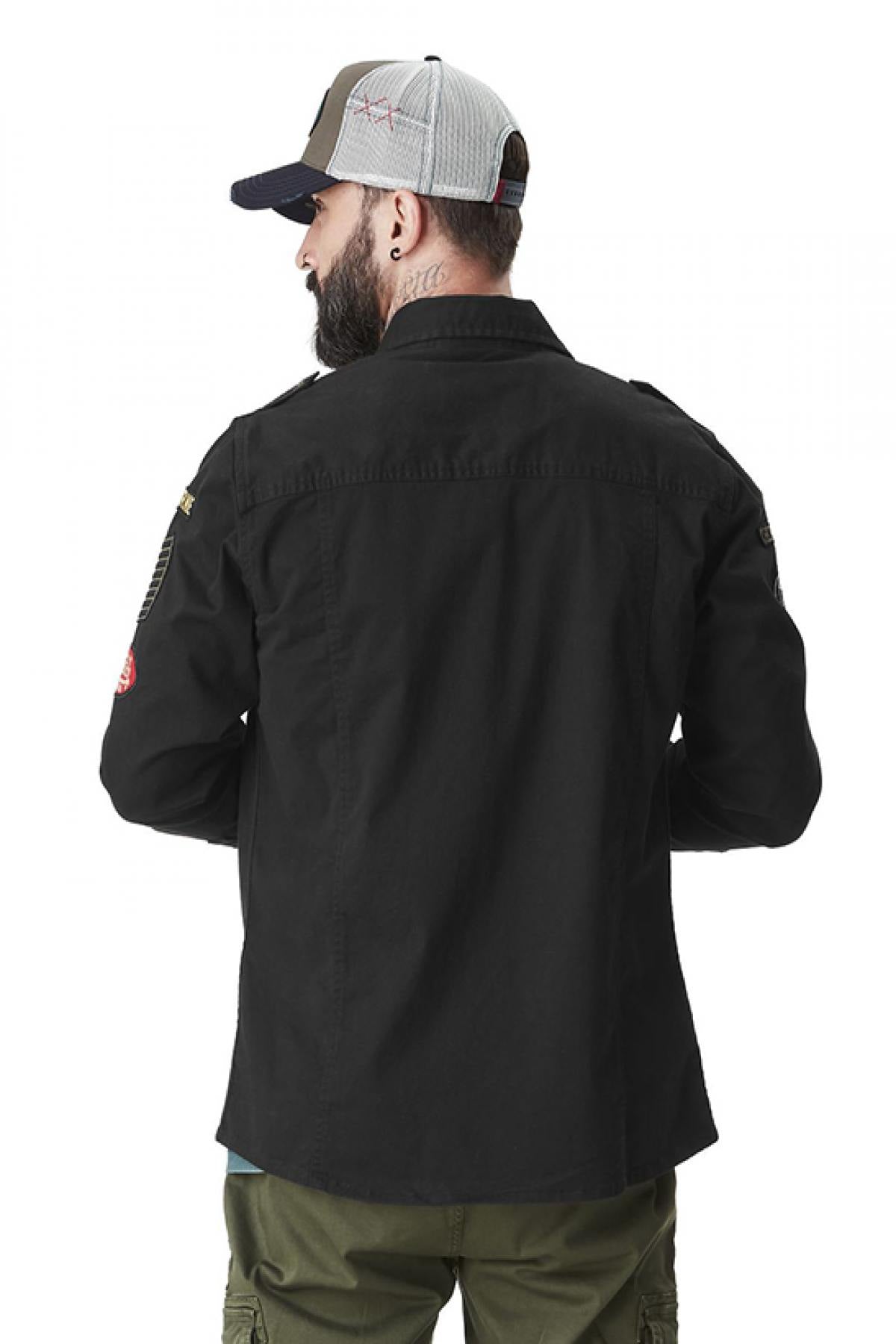 Black shirt with patches - Image n°7