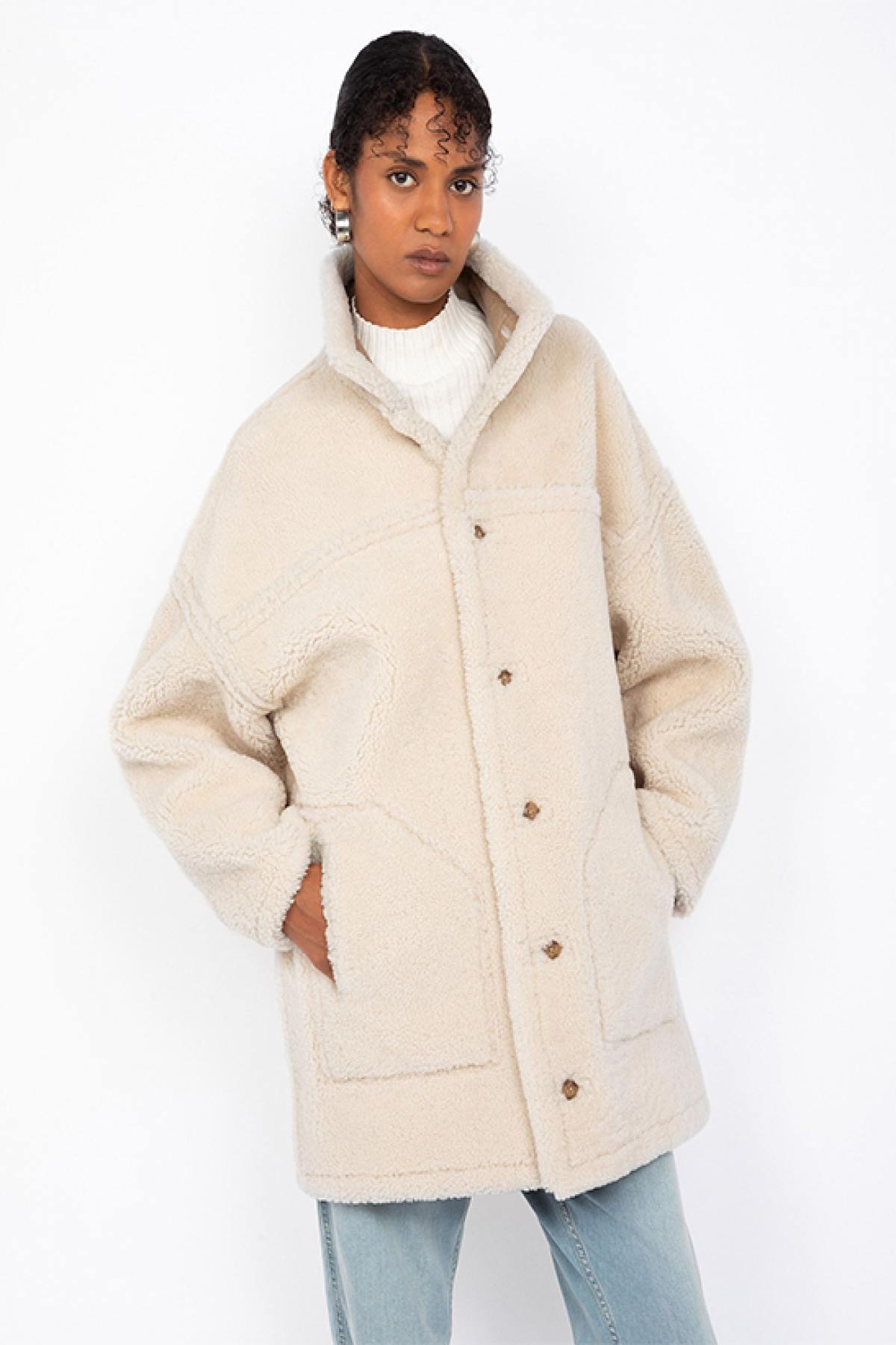 Long reversible double-sided sheepskin coat - Image n°2