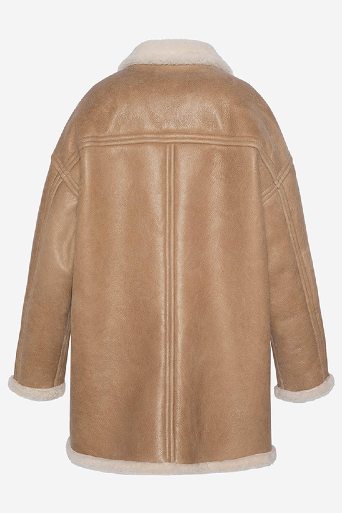 Long reversible double-sided sheepskin coat - Image n°10