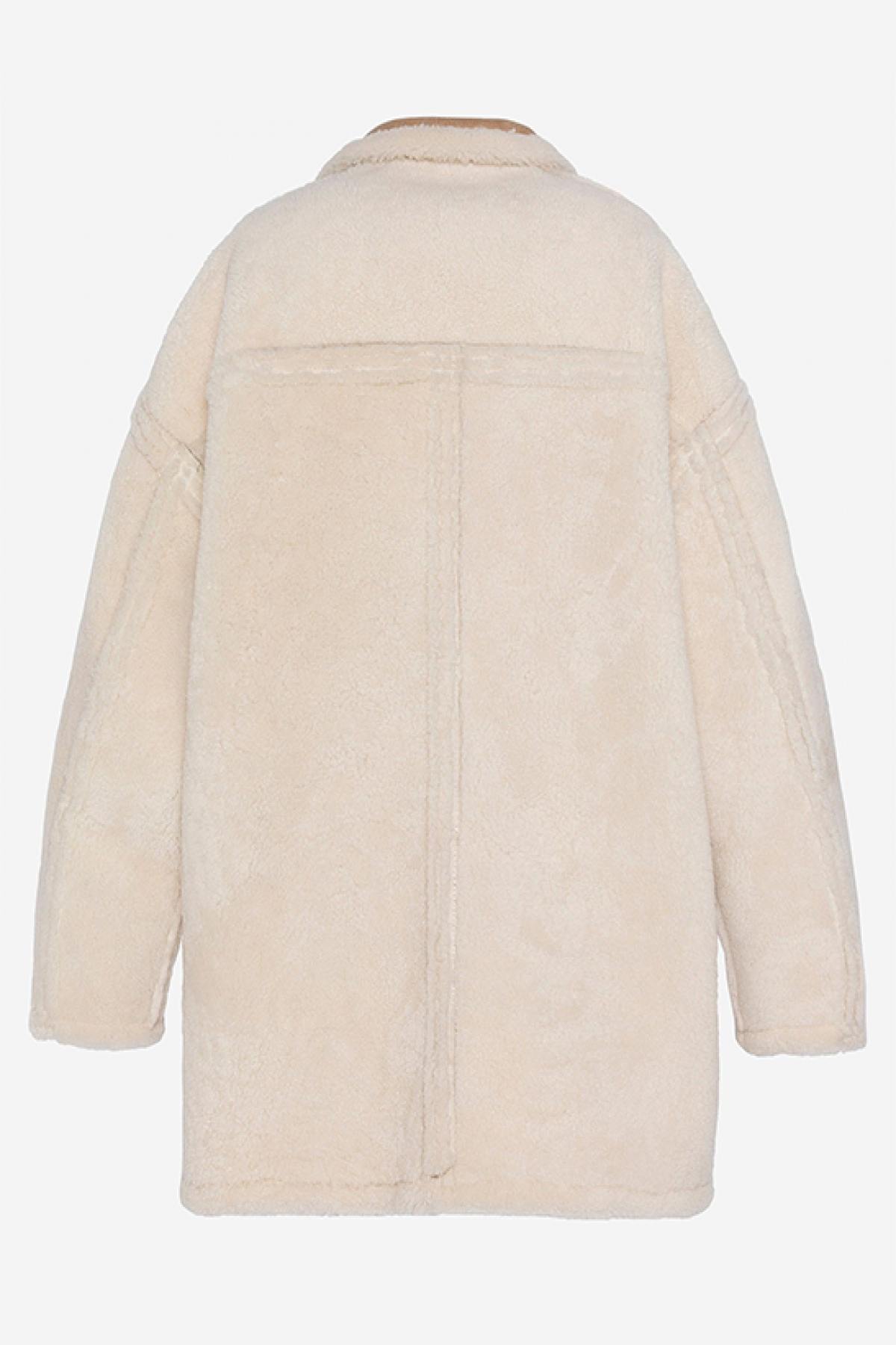 Long reversible double-sided sheepskin coat - Image n°13