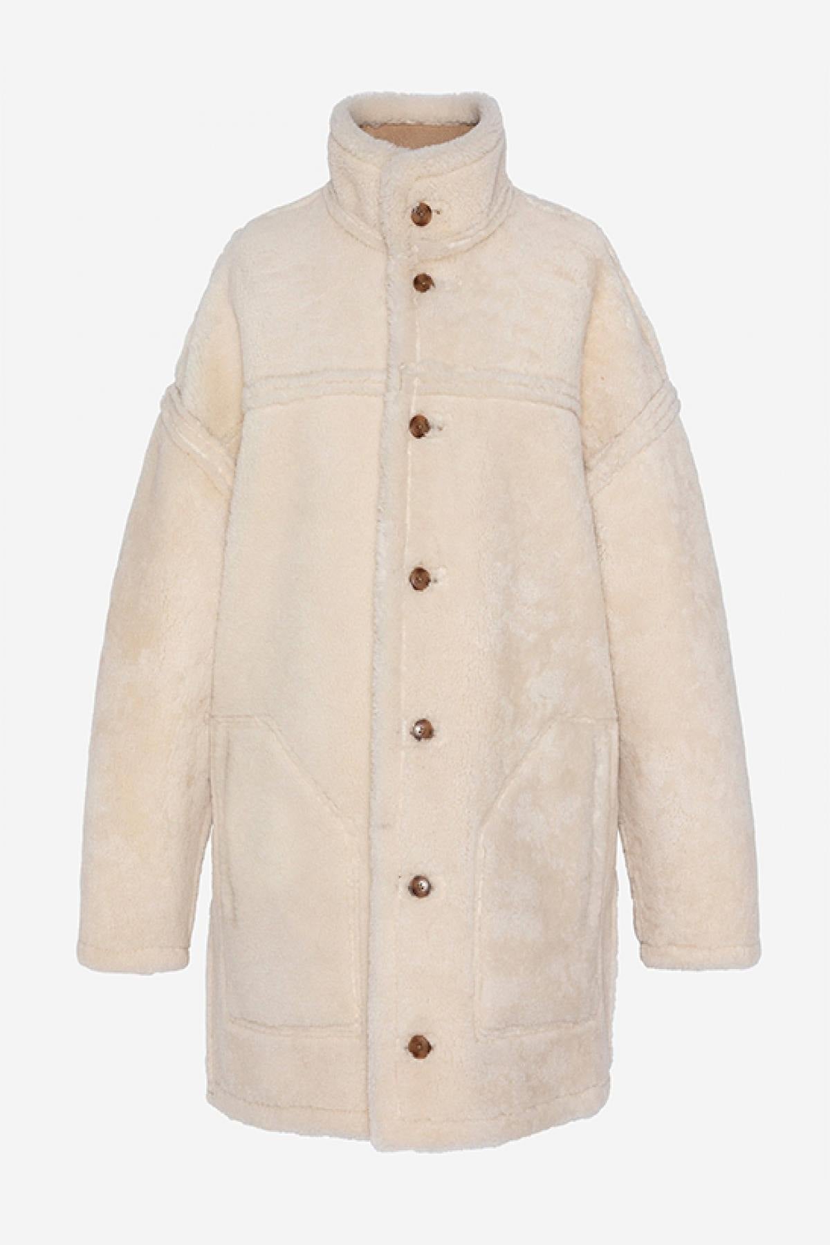 Long reversible double-sided sheepskin coat - Image n°12