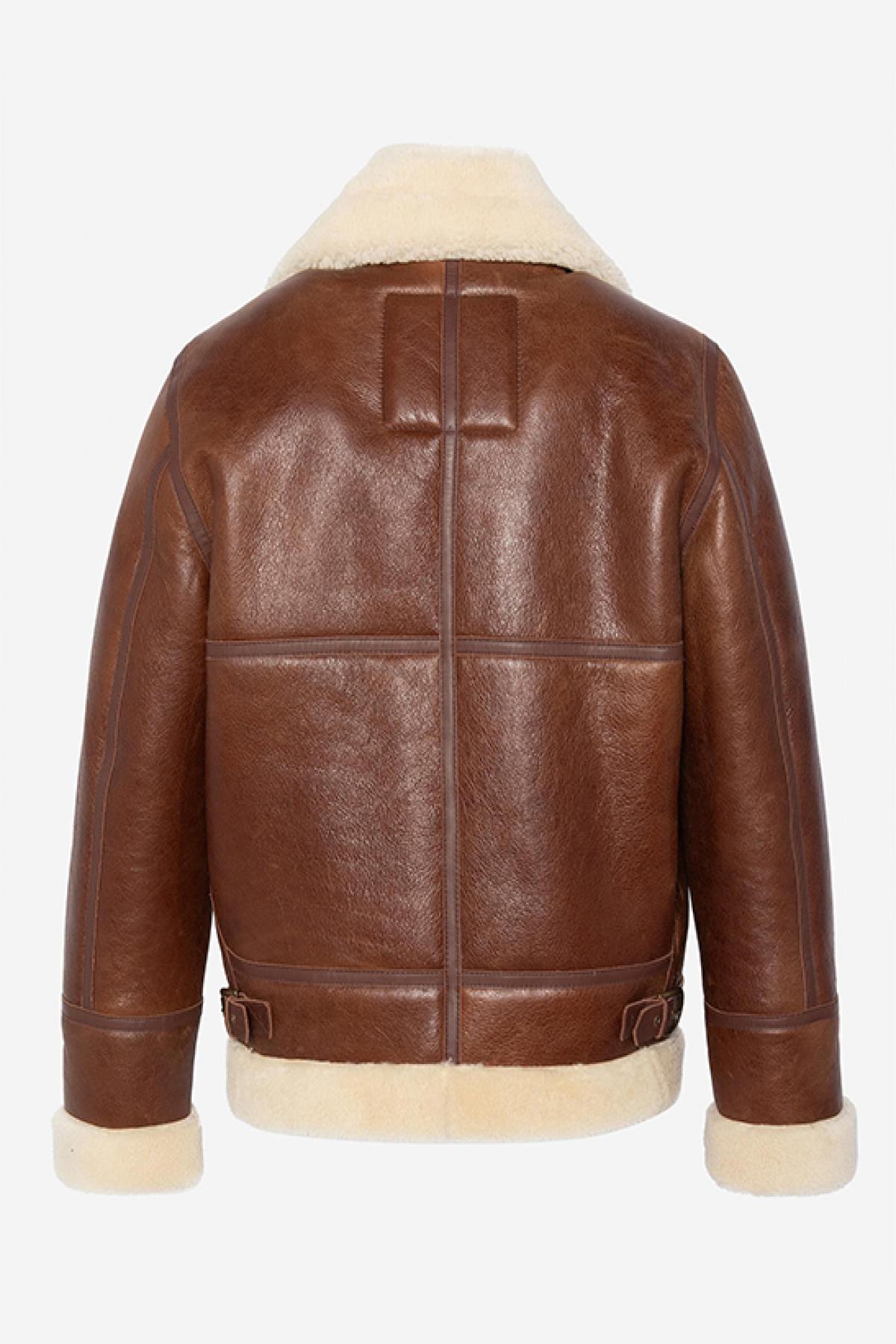 B-3 Bomber in Double-Sided Mocha Sheepskin - Image n°8