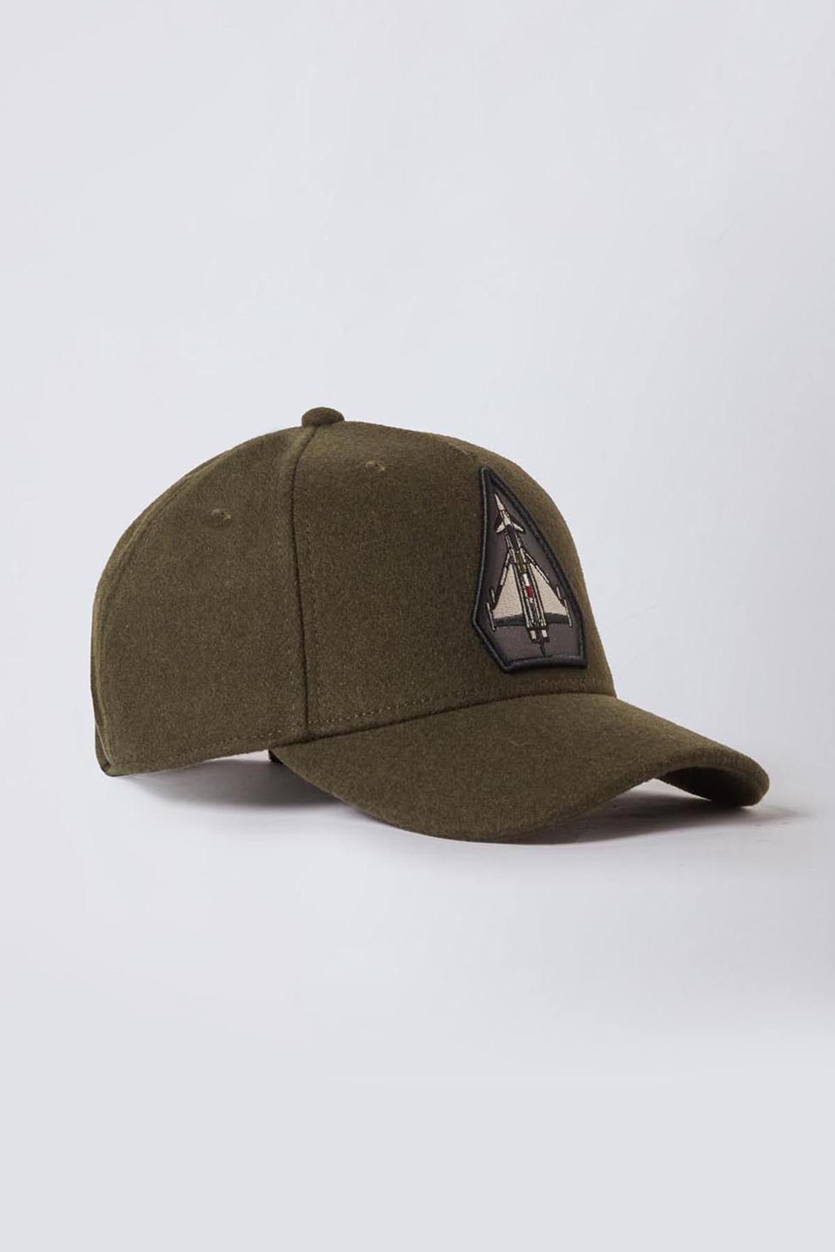 Military green cap with aviation patch - Image n°1