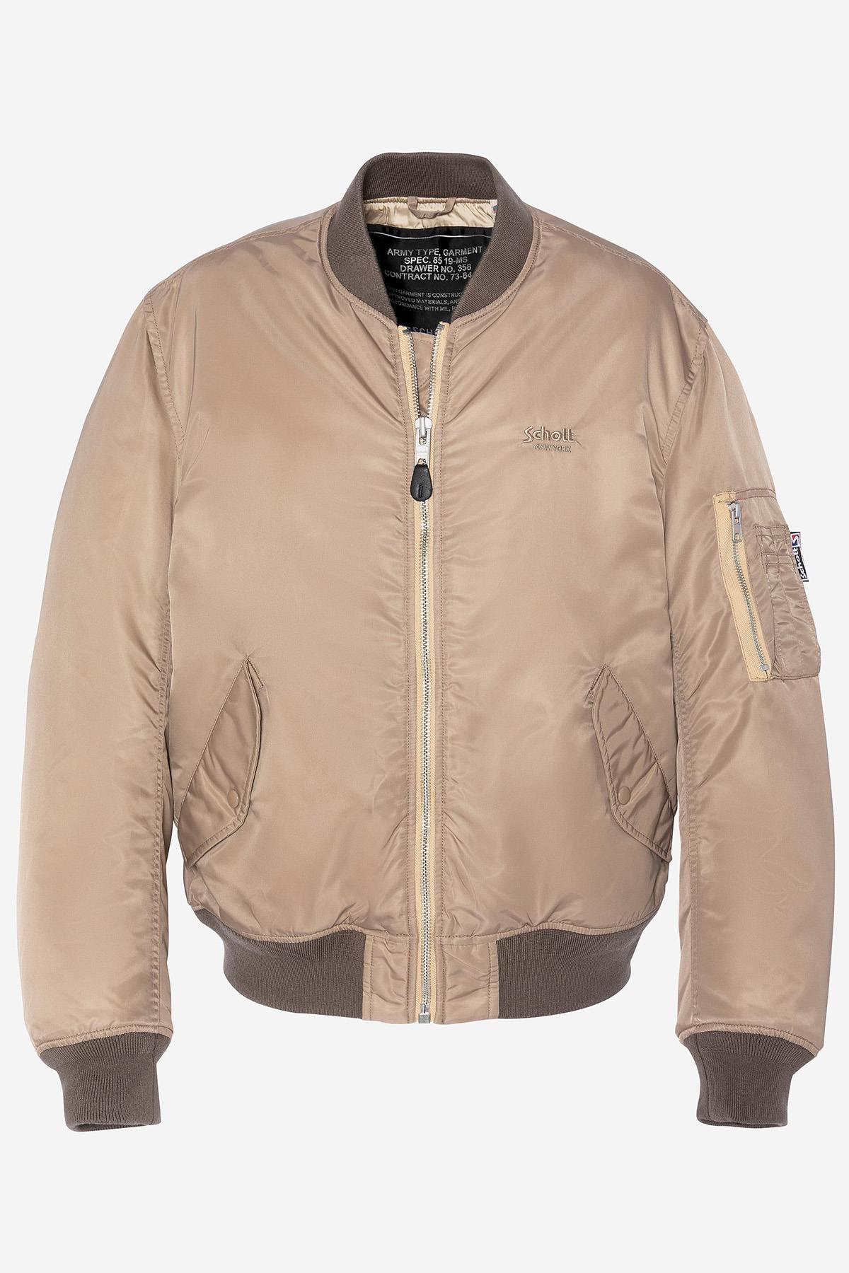 MA-1 Bomber Washed in Recycled Nylon in Desert Color - Image n°1