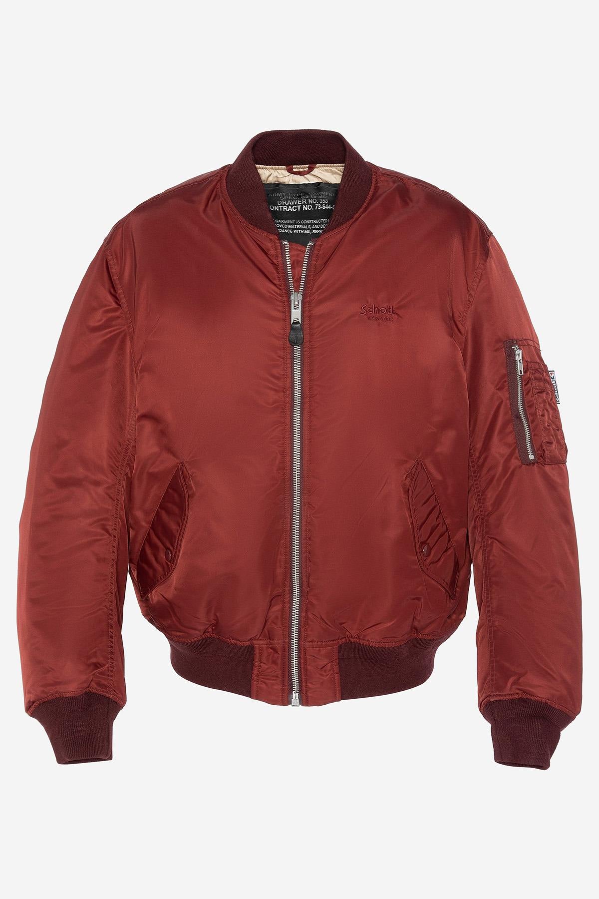 MA-1 Bomber washed in recycled nylon cordovan color - Image n°1