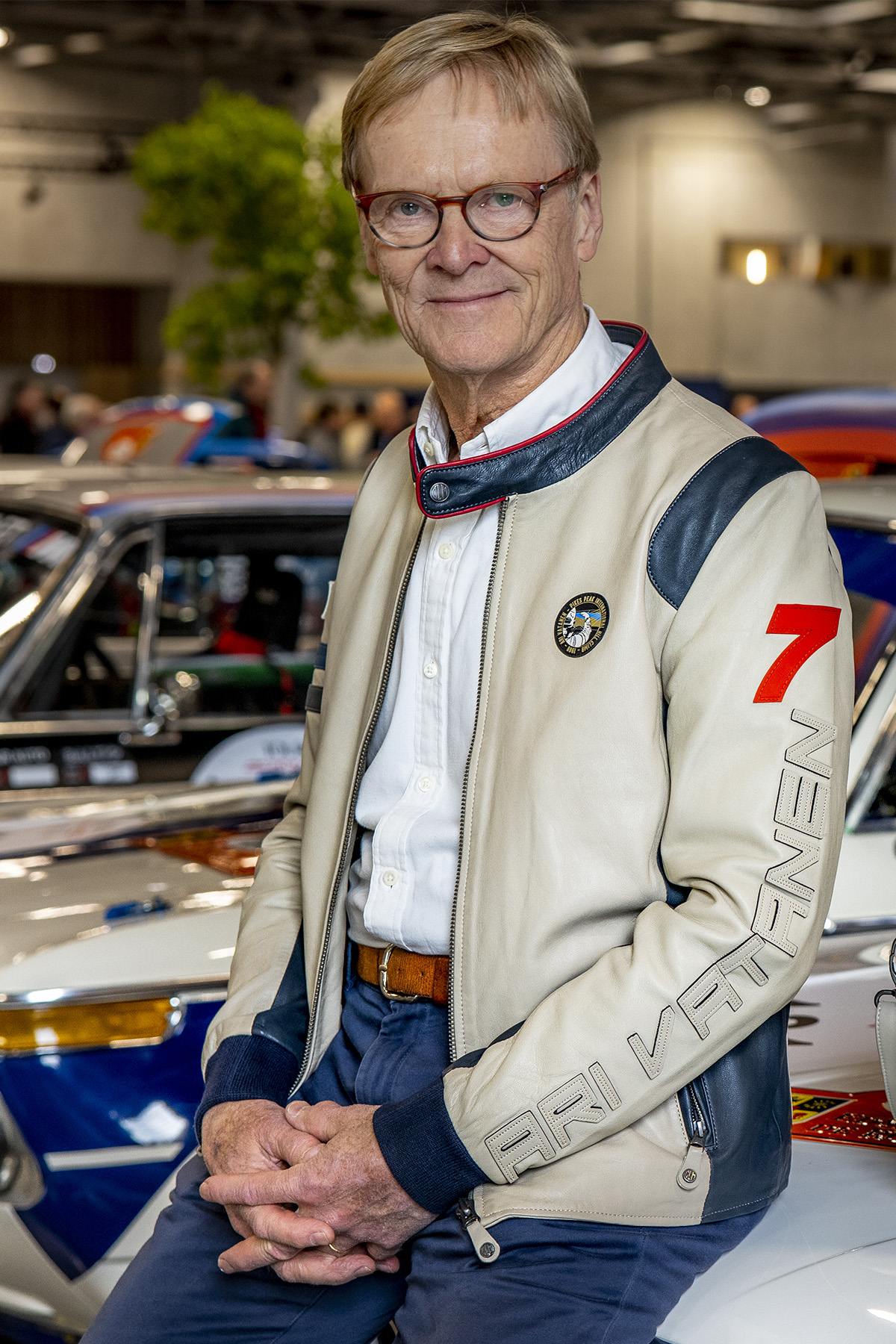 Ari Vatanen ecru racing leather jacket - Image n°1