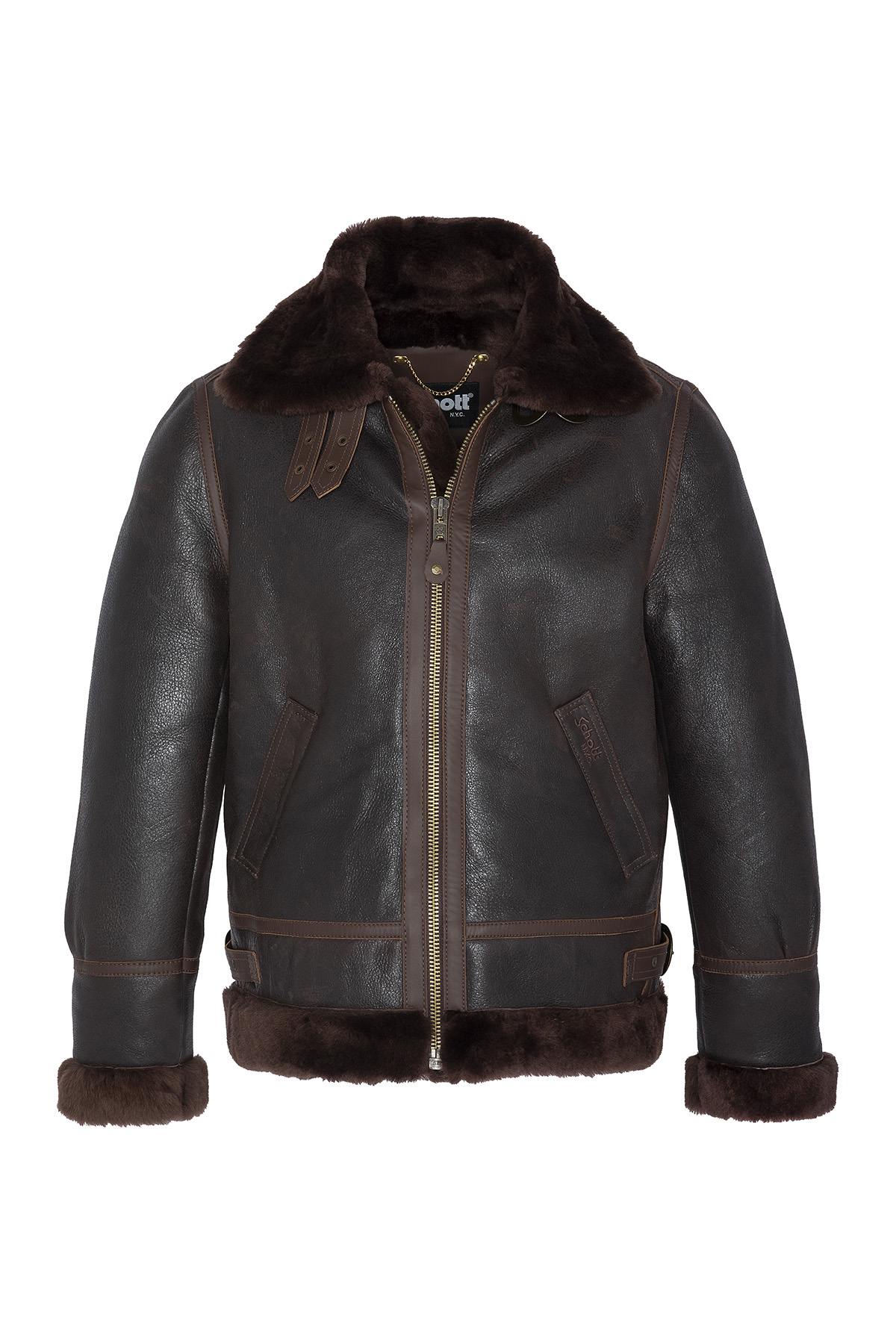 Auburn shearling bomber jacket - Image n°1