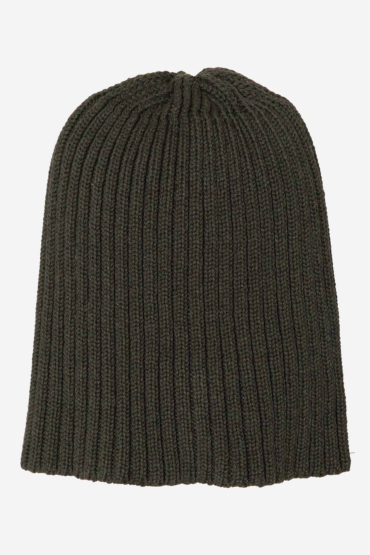 Dark khaki recycled textile mesh hat - Image n°2