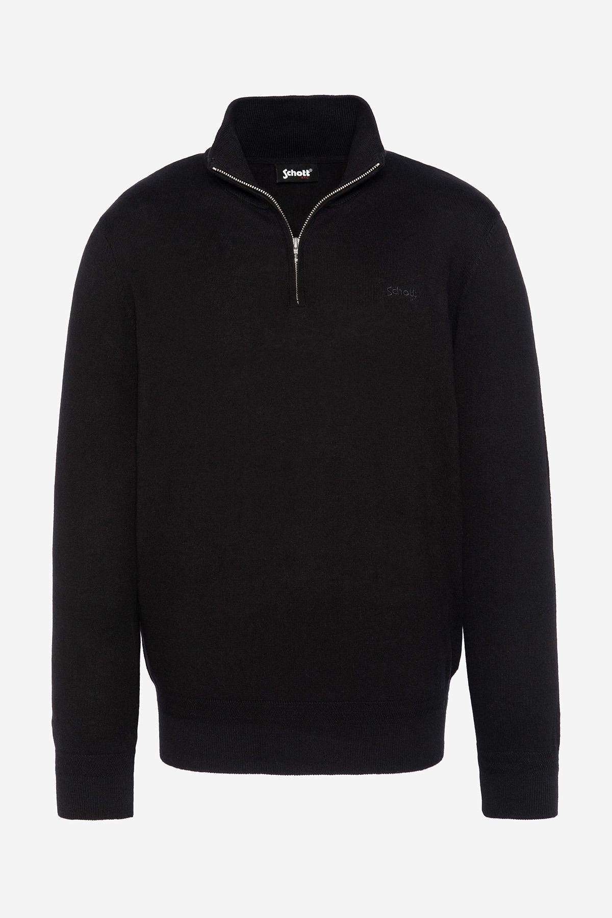 Black zip neck sweater - Image n°1