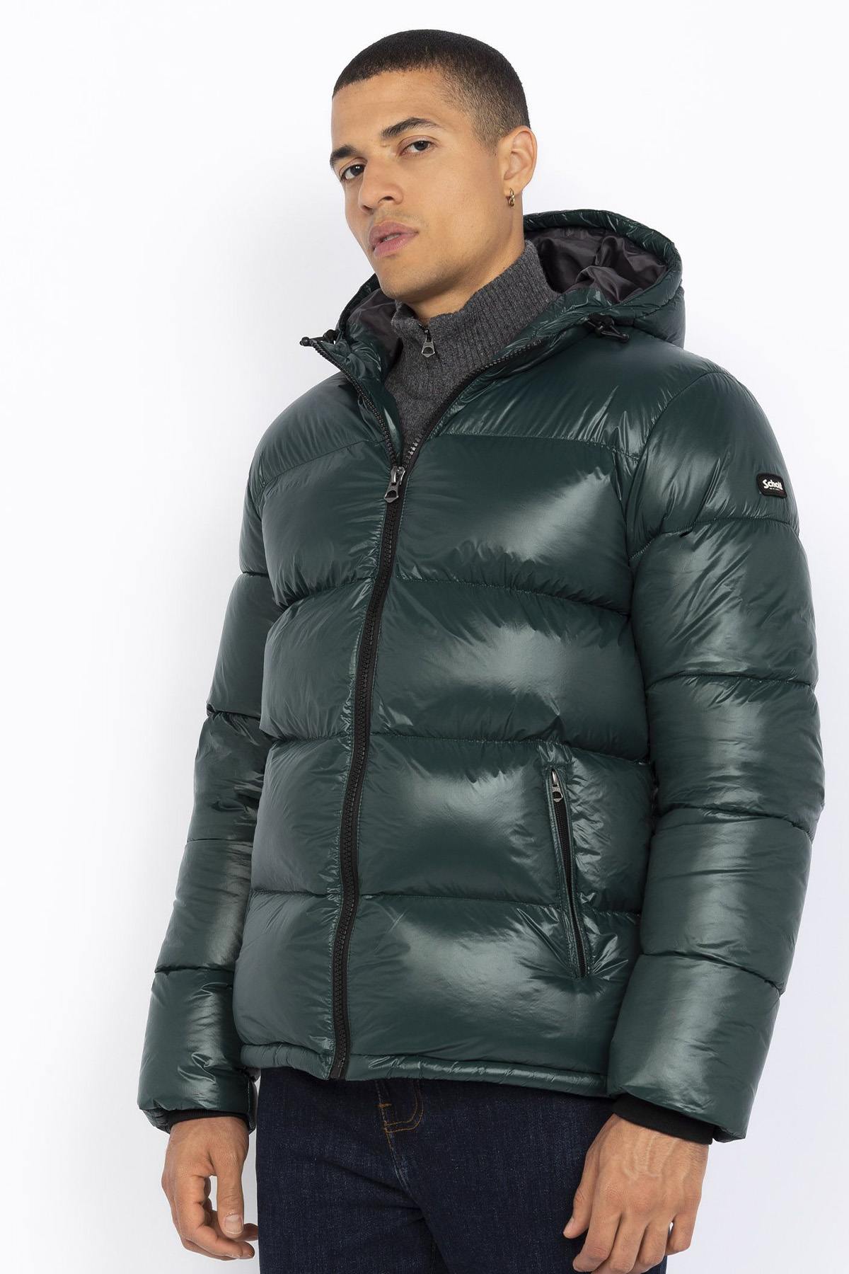 Forest Green Nylon Quilted Down Jacket - Image n°4