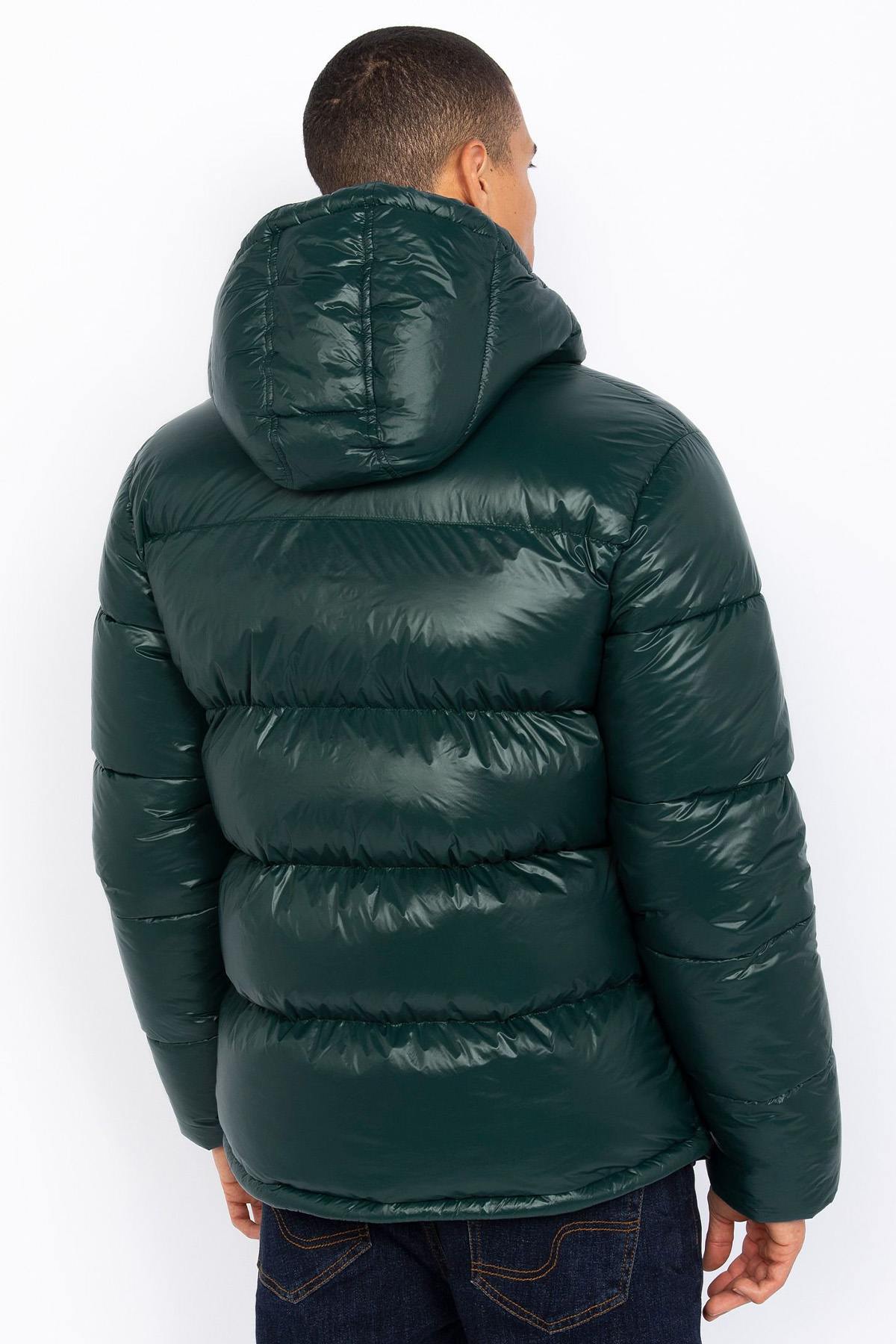 Forest Green Nylon Quilted Down Jacket - Image n°5