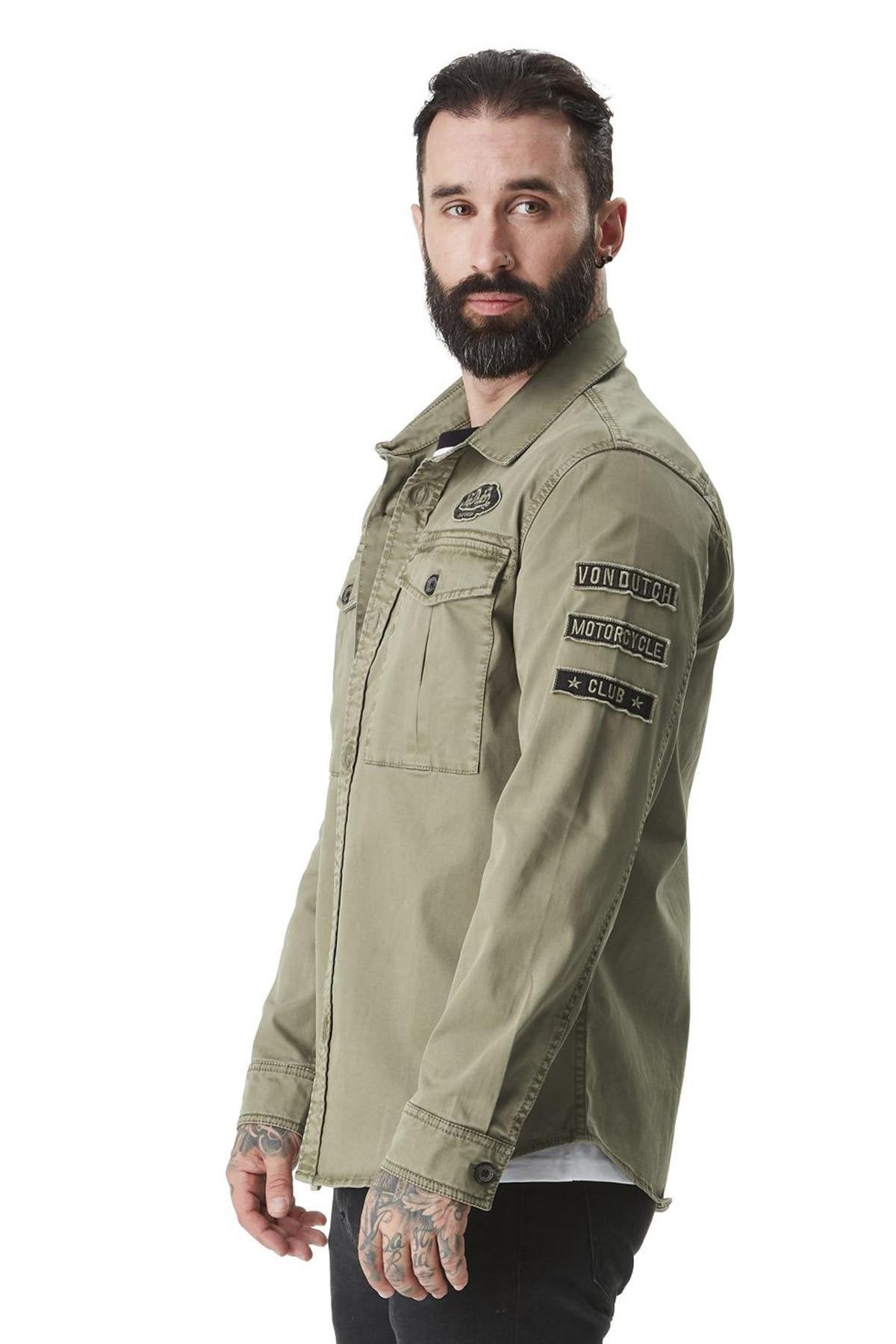 Khaki military overshirt - Image n°8