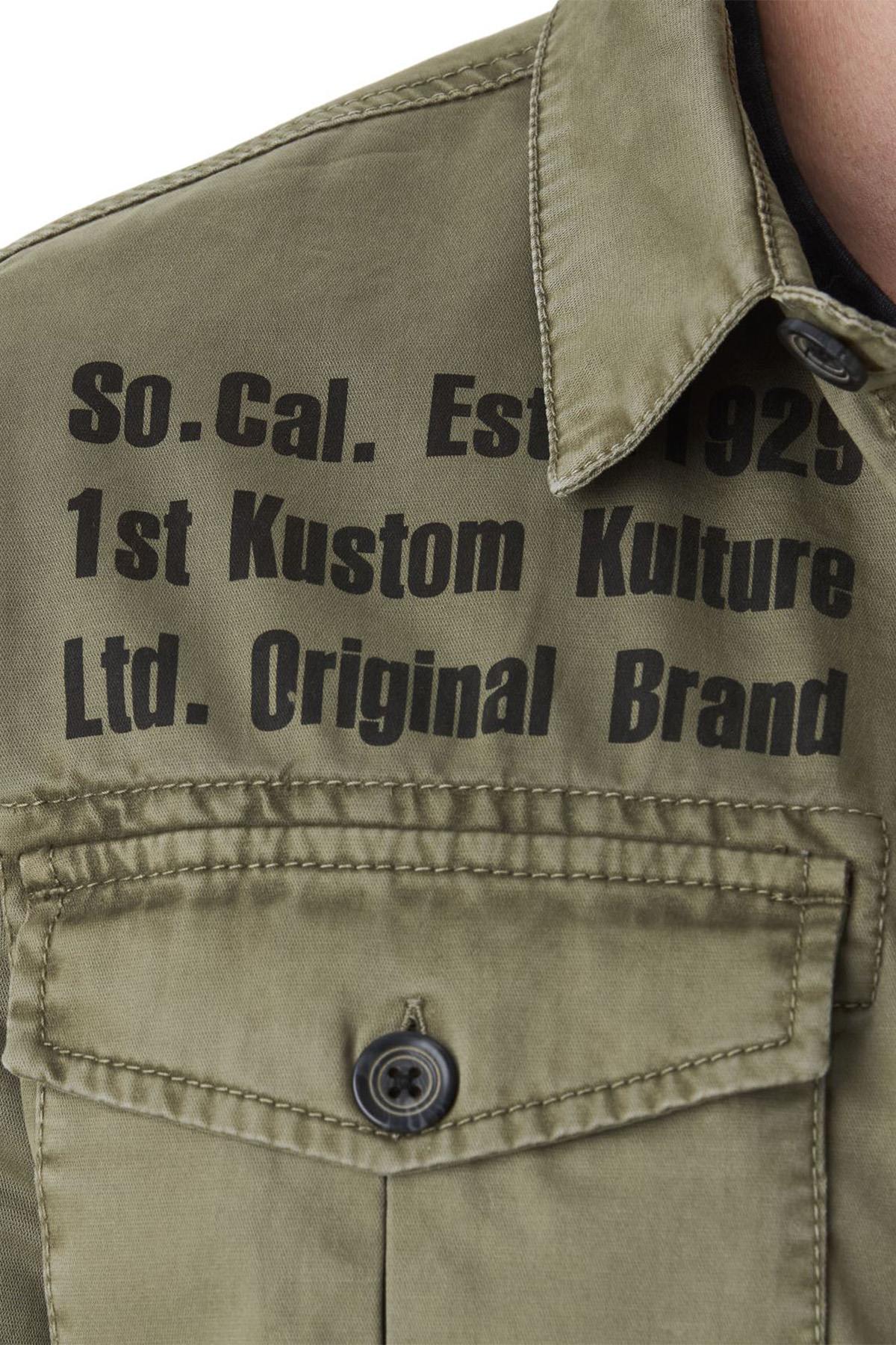 Khaki military overshirt - Image n°5