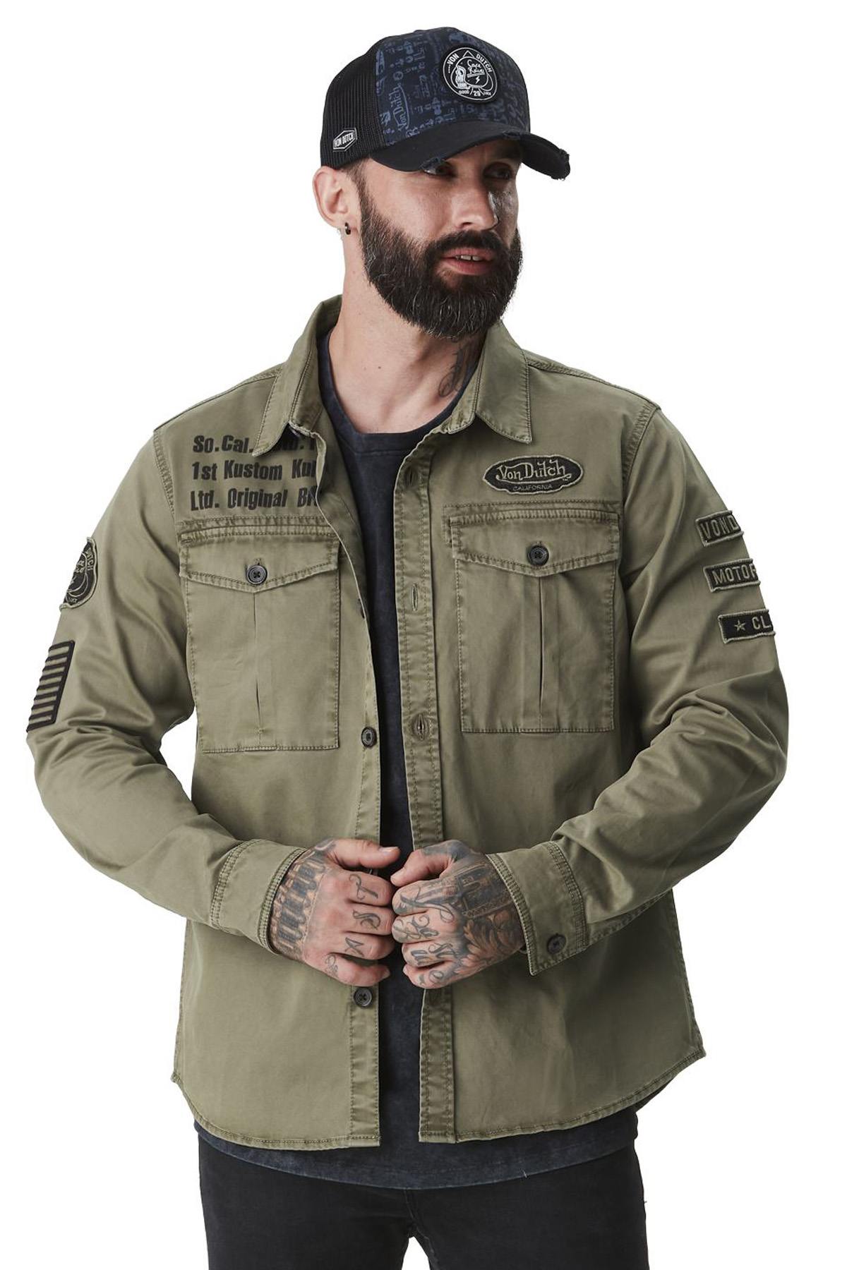 Khaki military overshirt - Image n°1