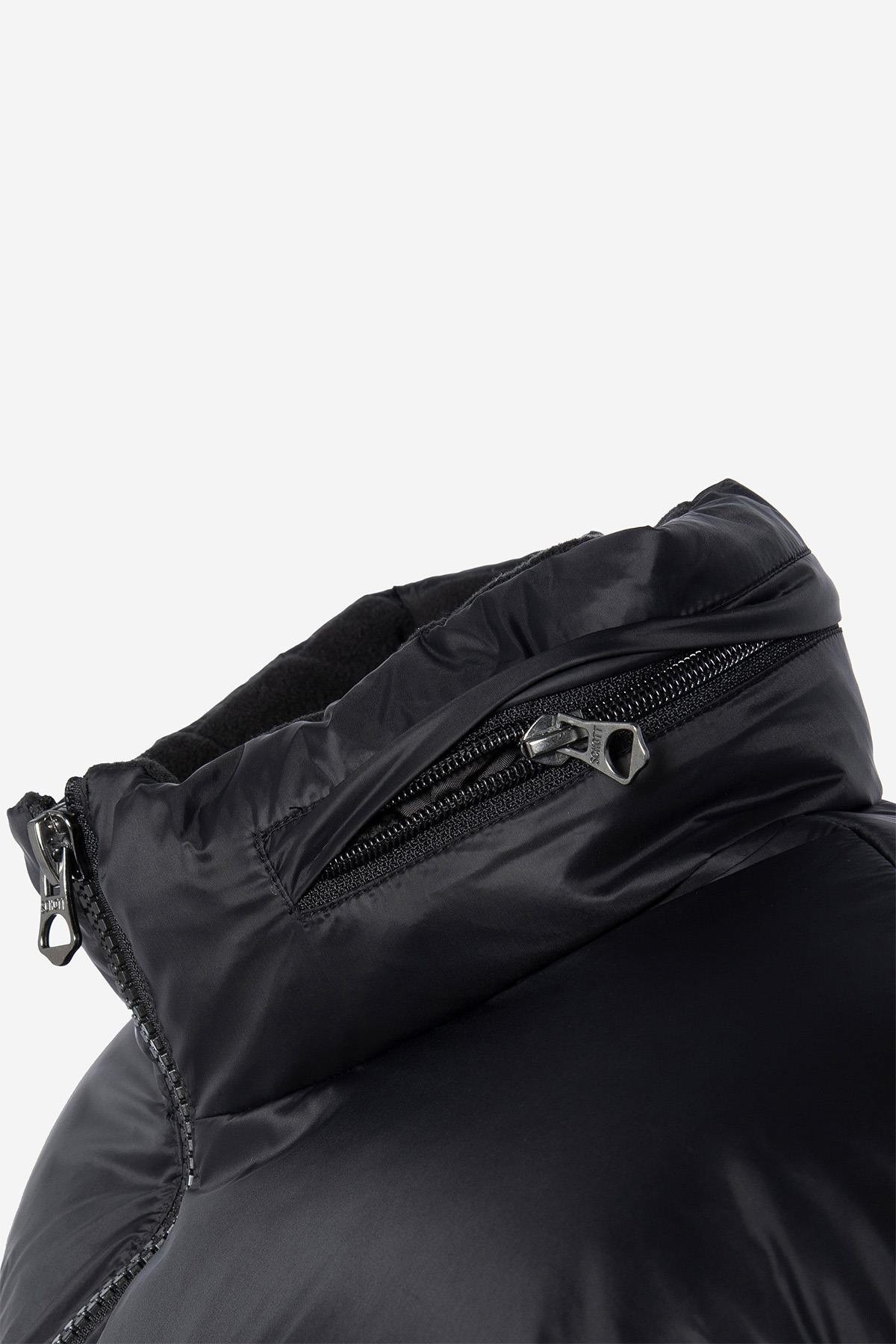 Black and navy nylon down jacket - Image n°8