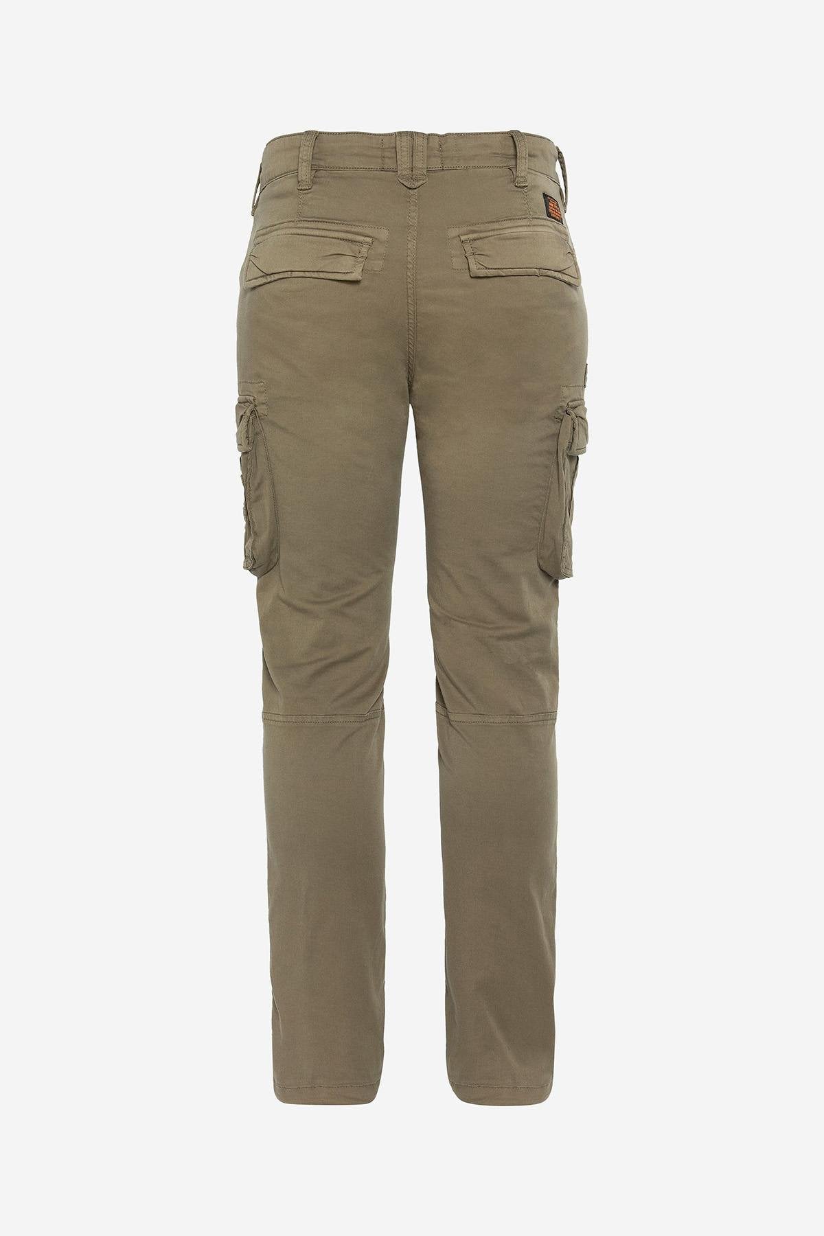 Multi-pocket khaki cargo pants - Image n°5