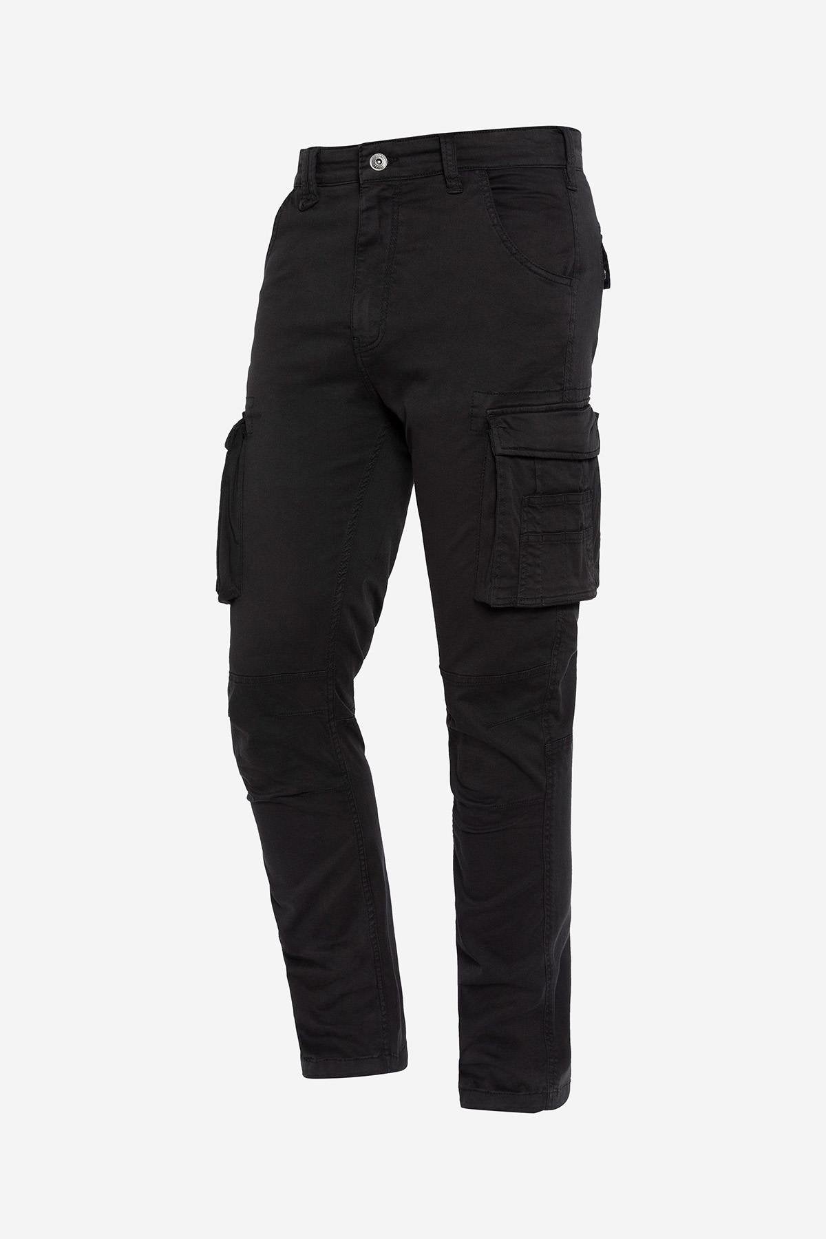 Black multi-pocket cargo pants - Image n°2