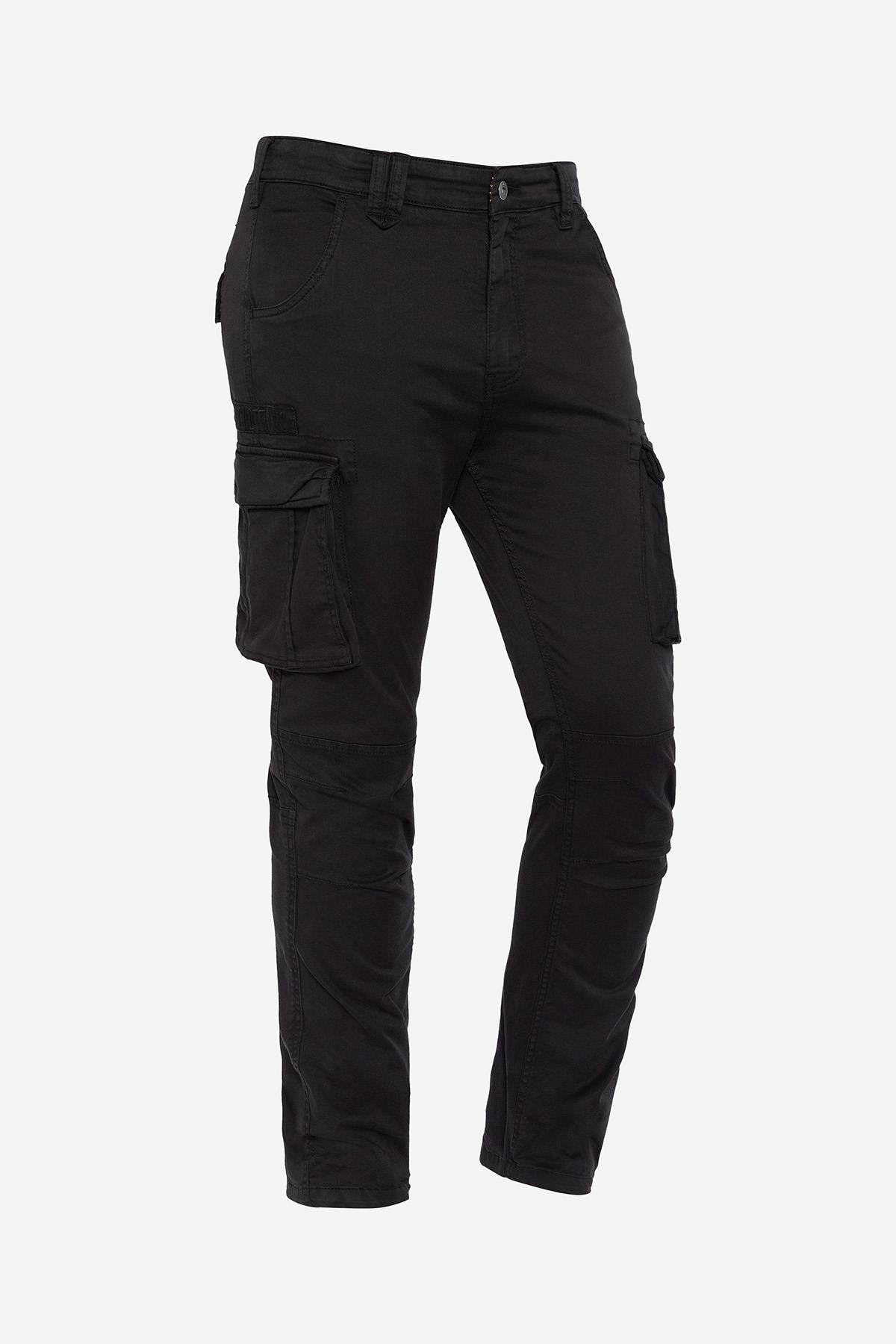 Black multi-pocket cargo pants - Image n°5