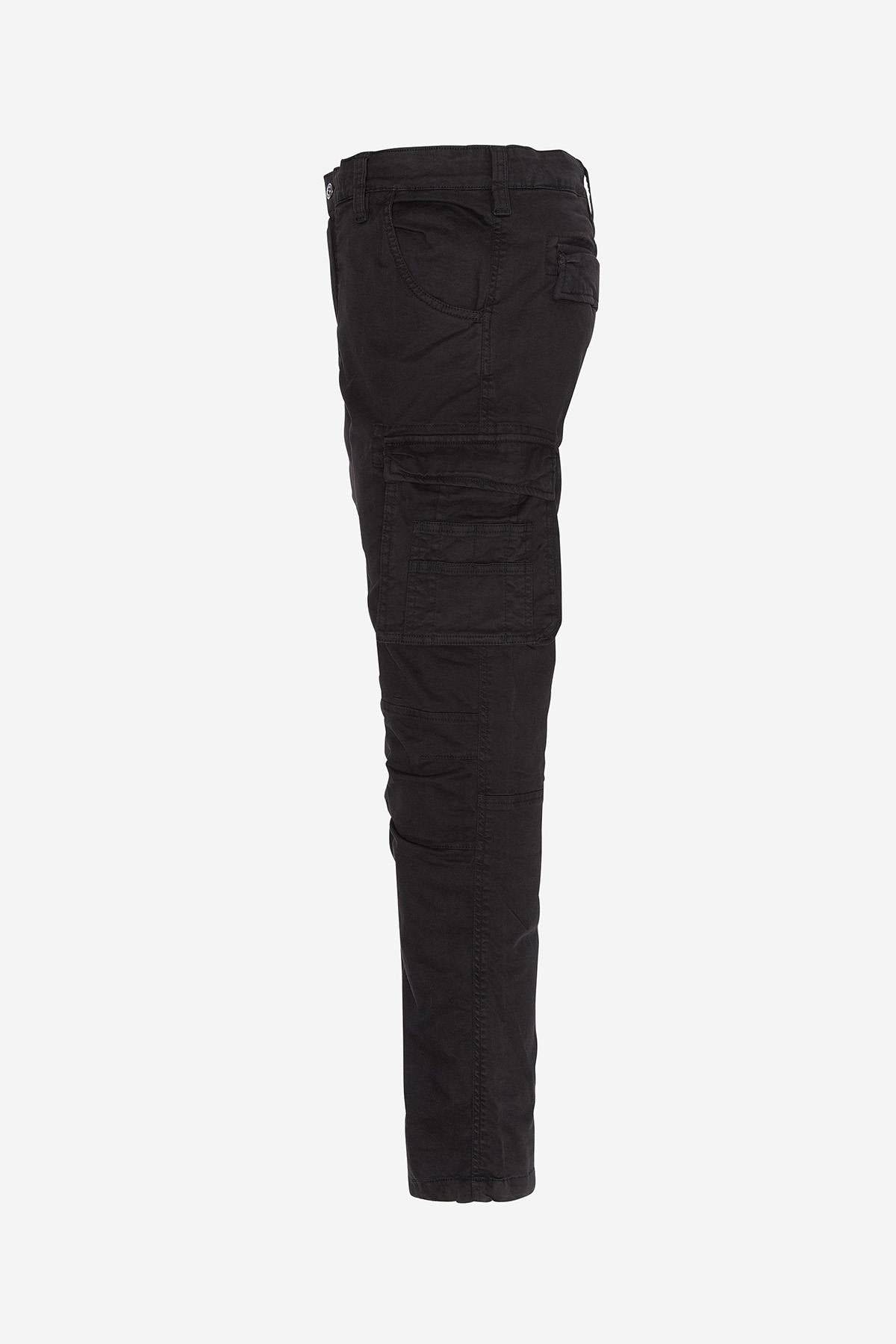 Black multi-pocket cargo pants - Image n°3