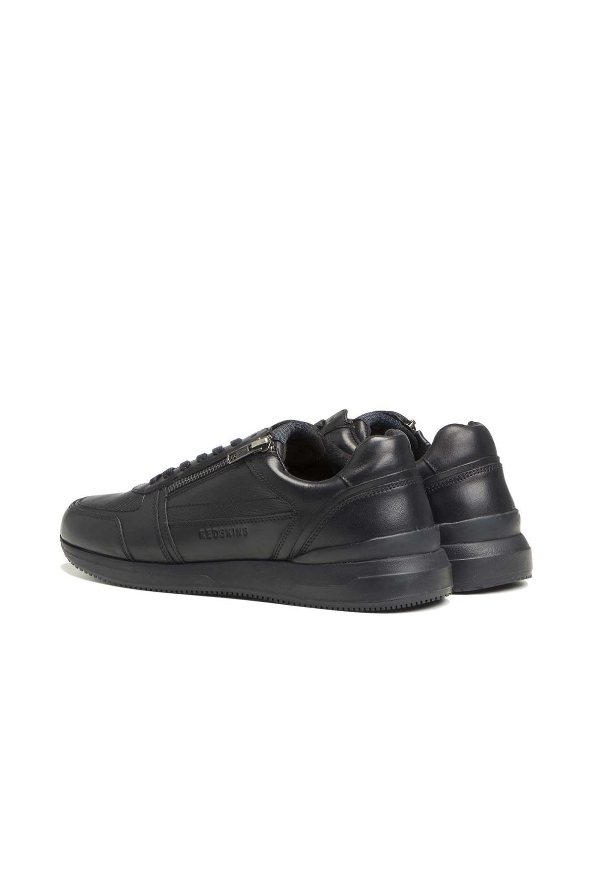 Completely black full leather sneakers - Image n°2