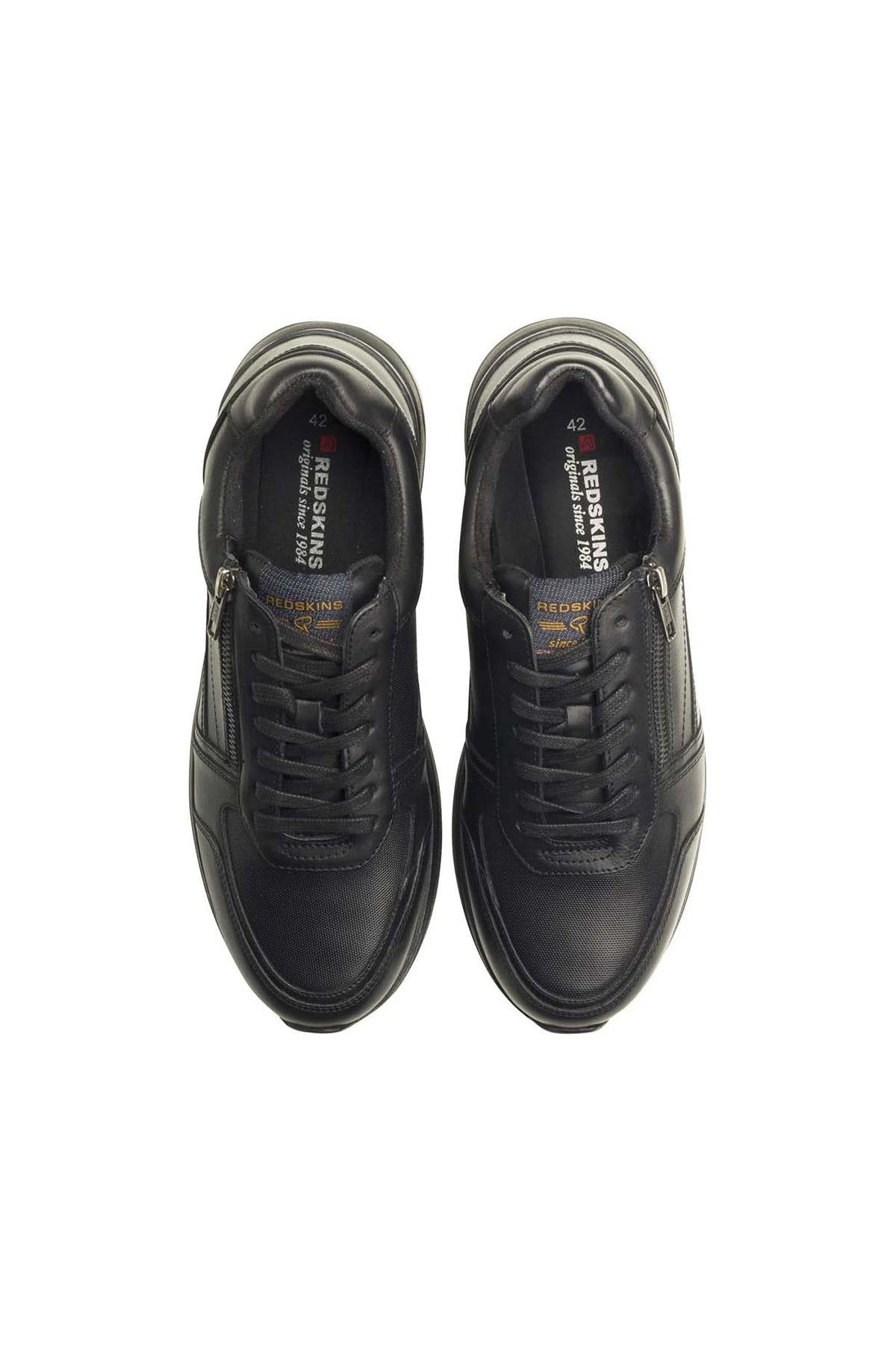 Completely black full leather sneakers - Image n°3