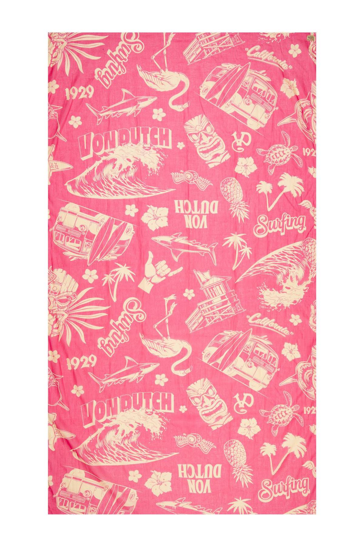 Pink tiki pattern scarf - Image n°2