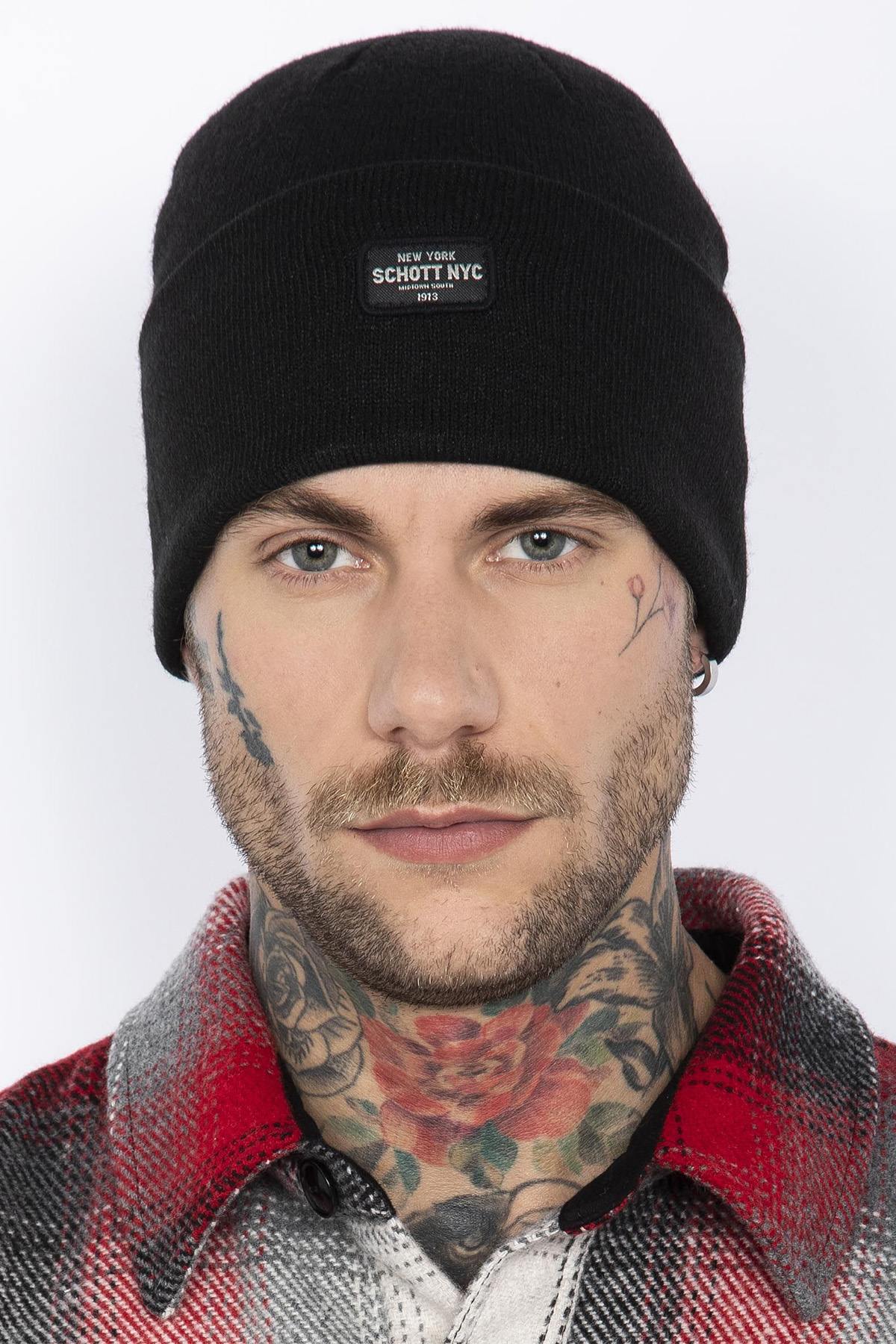 Black beanie for men - Image n°1