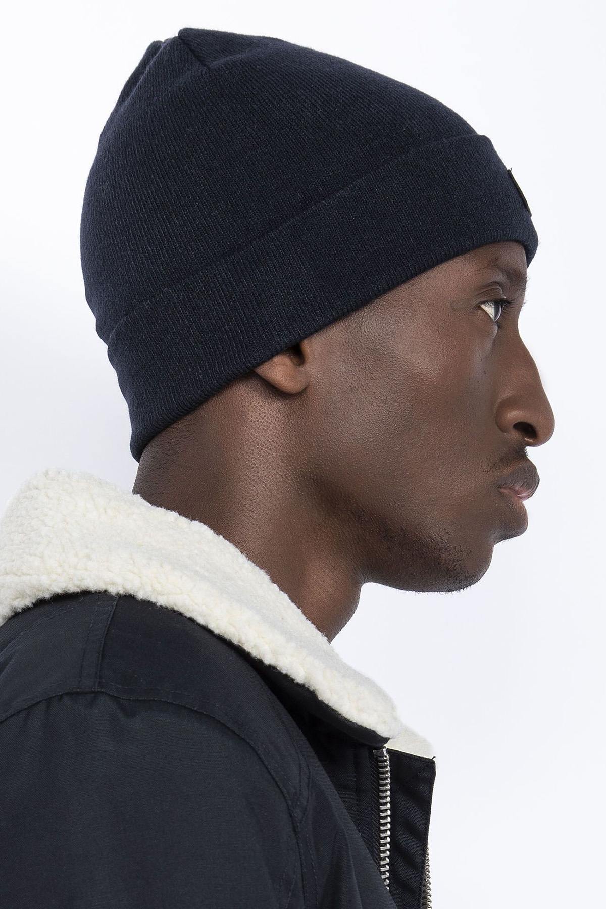 Navy blue beanie for men - Image n°2