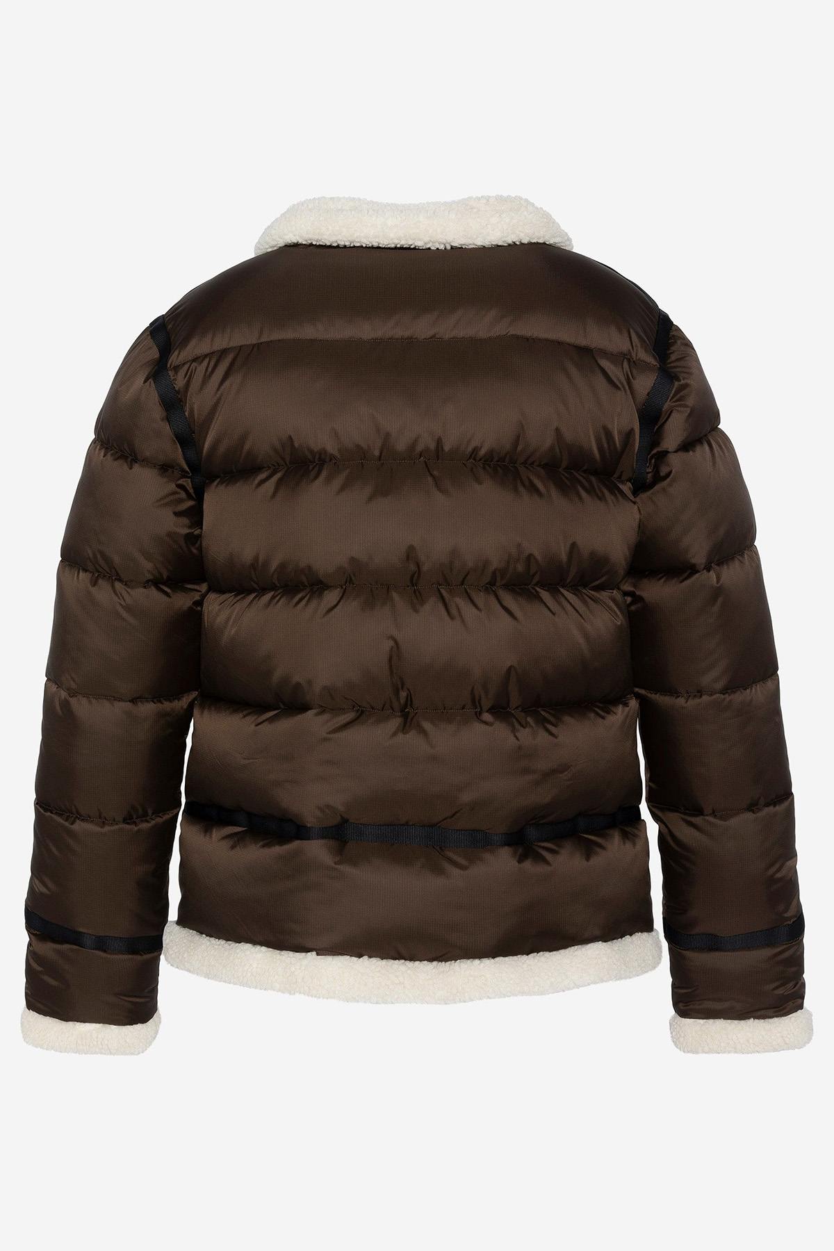 Bomber style textile down jacket - Image n°6