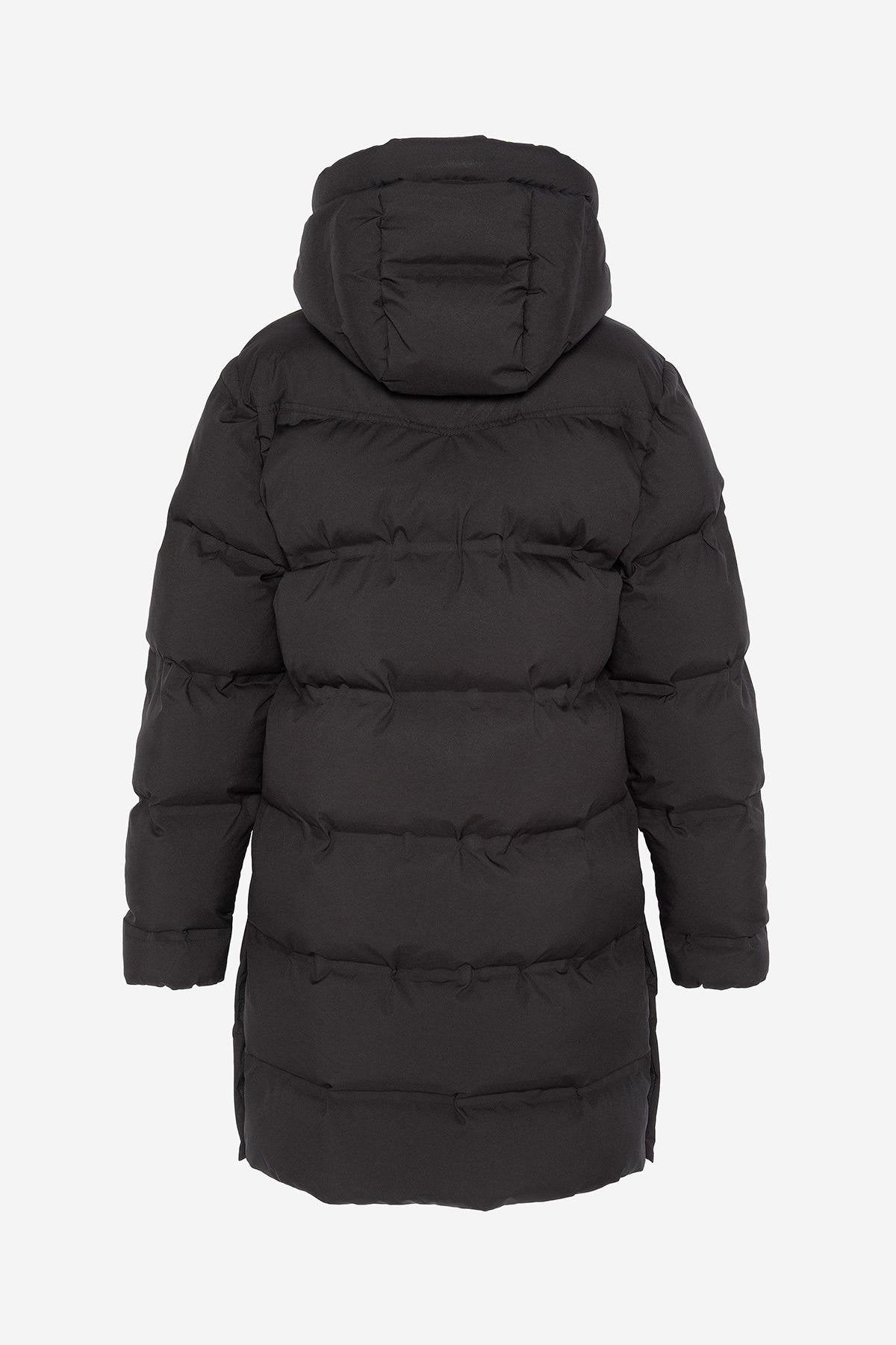 Long black down jacket for women - Image n°2