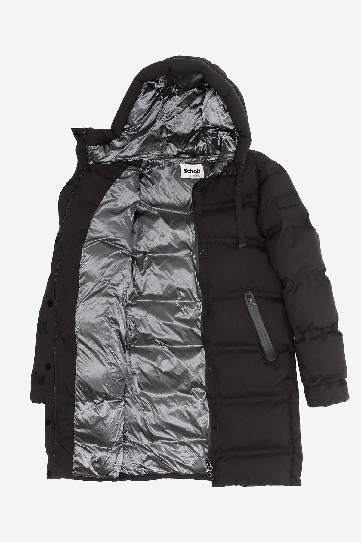 Long black down jacket for women - Image n°3