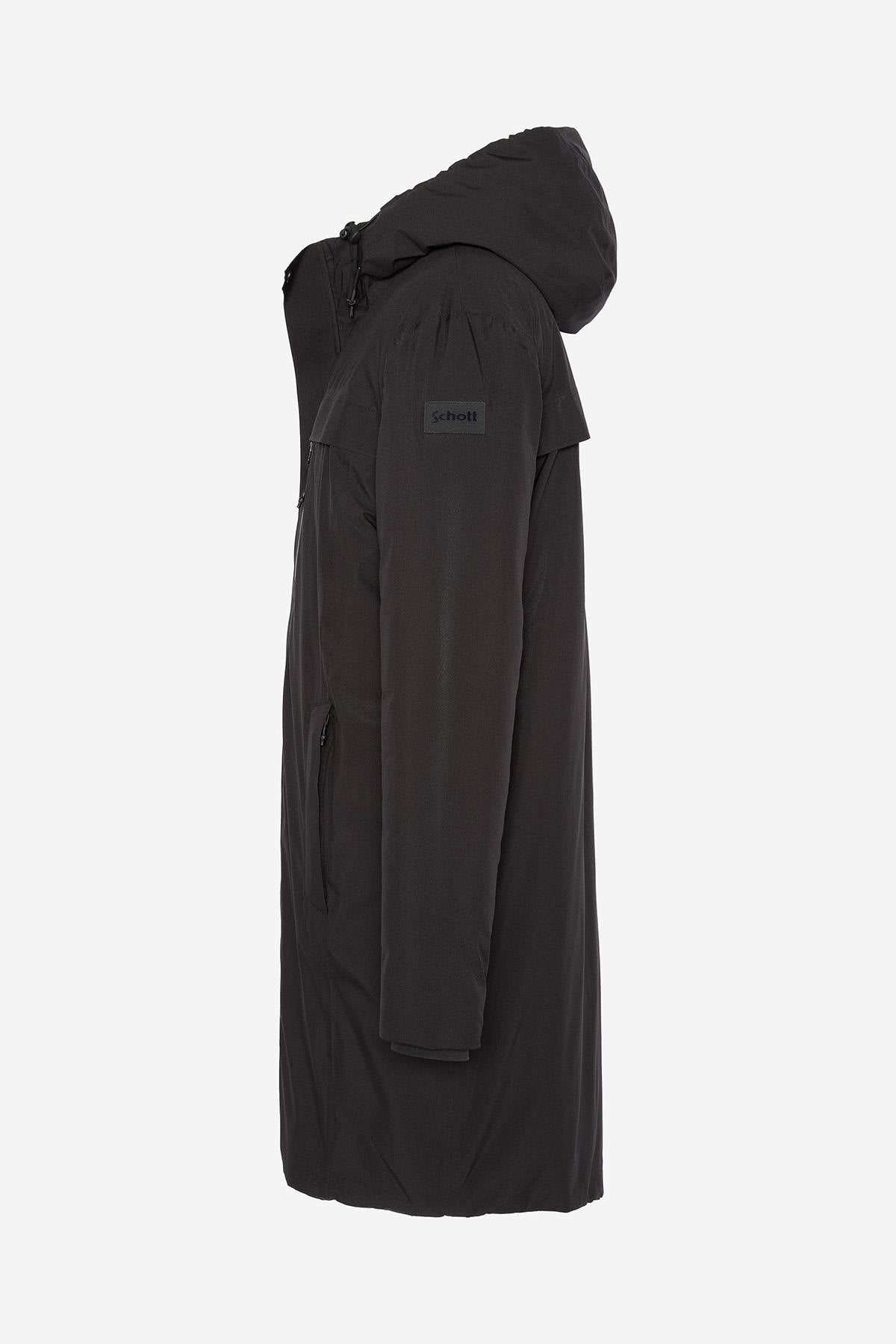 Black outdoor jacket with hood - Image n°5