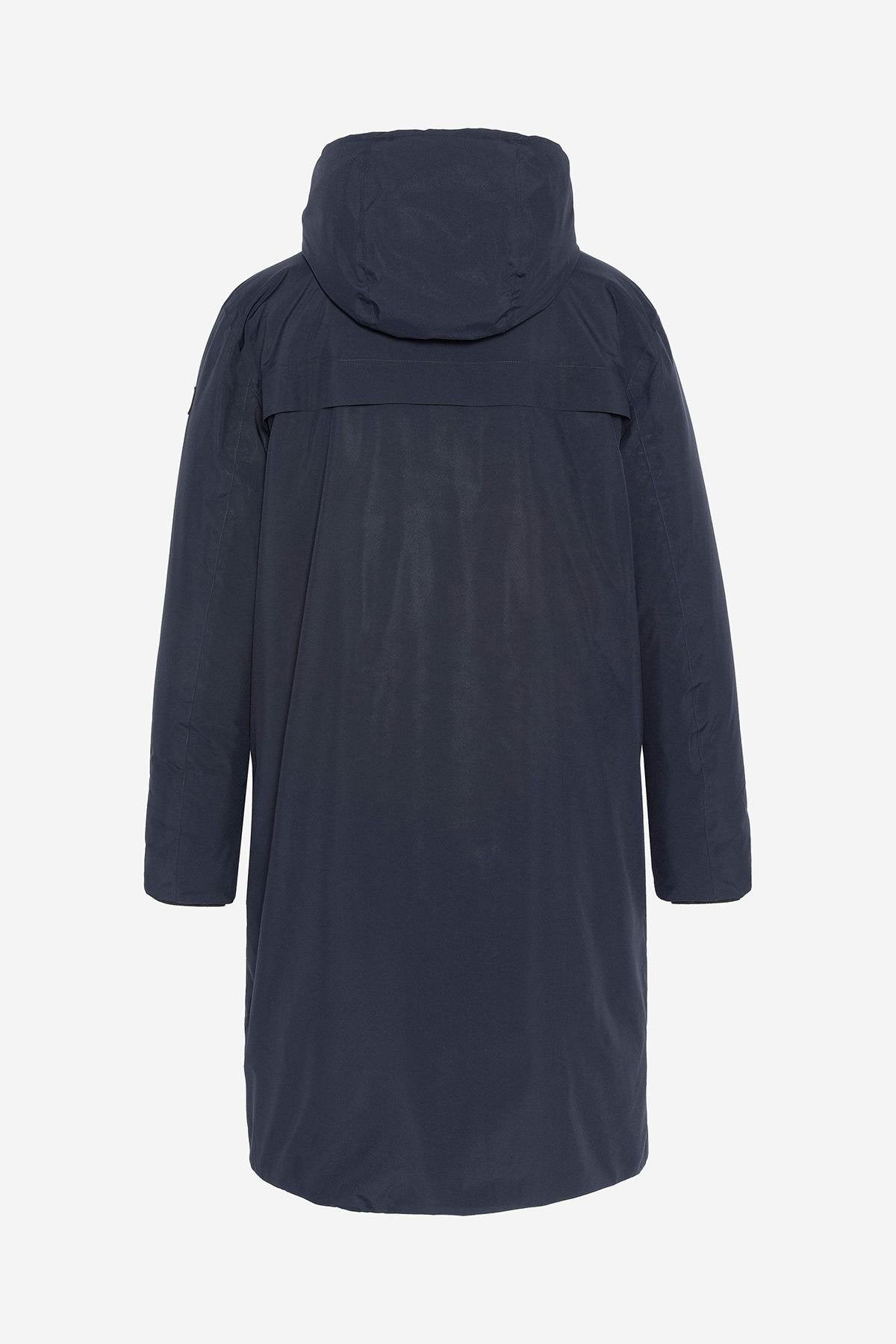 Navy blue outdoor jacket with hood - Image n°6