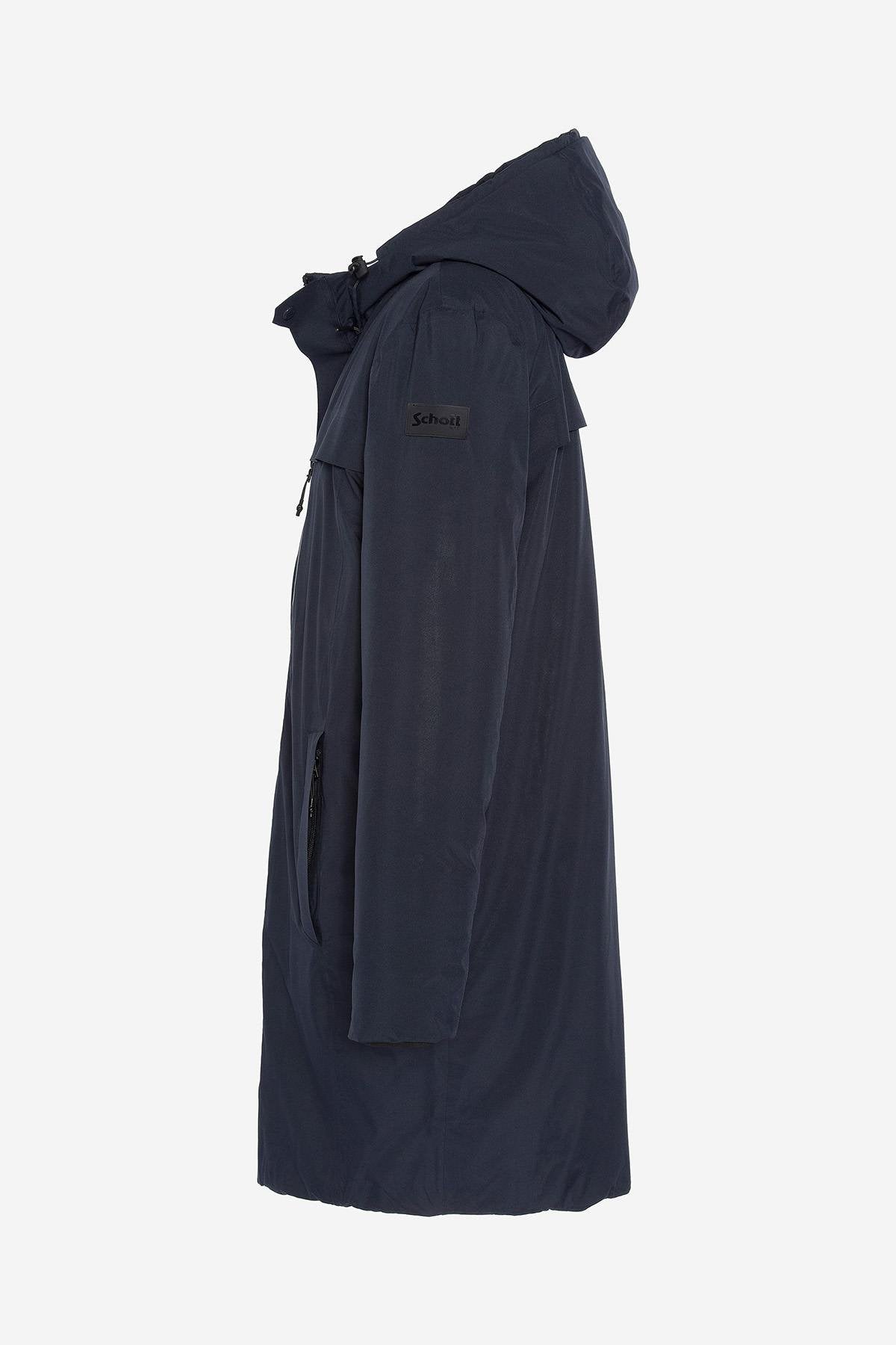 Navy blue outdoor jacket with hood - Image n°10