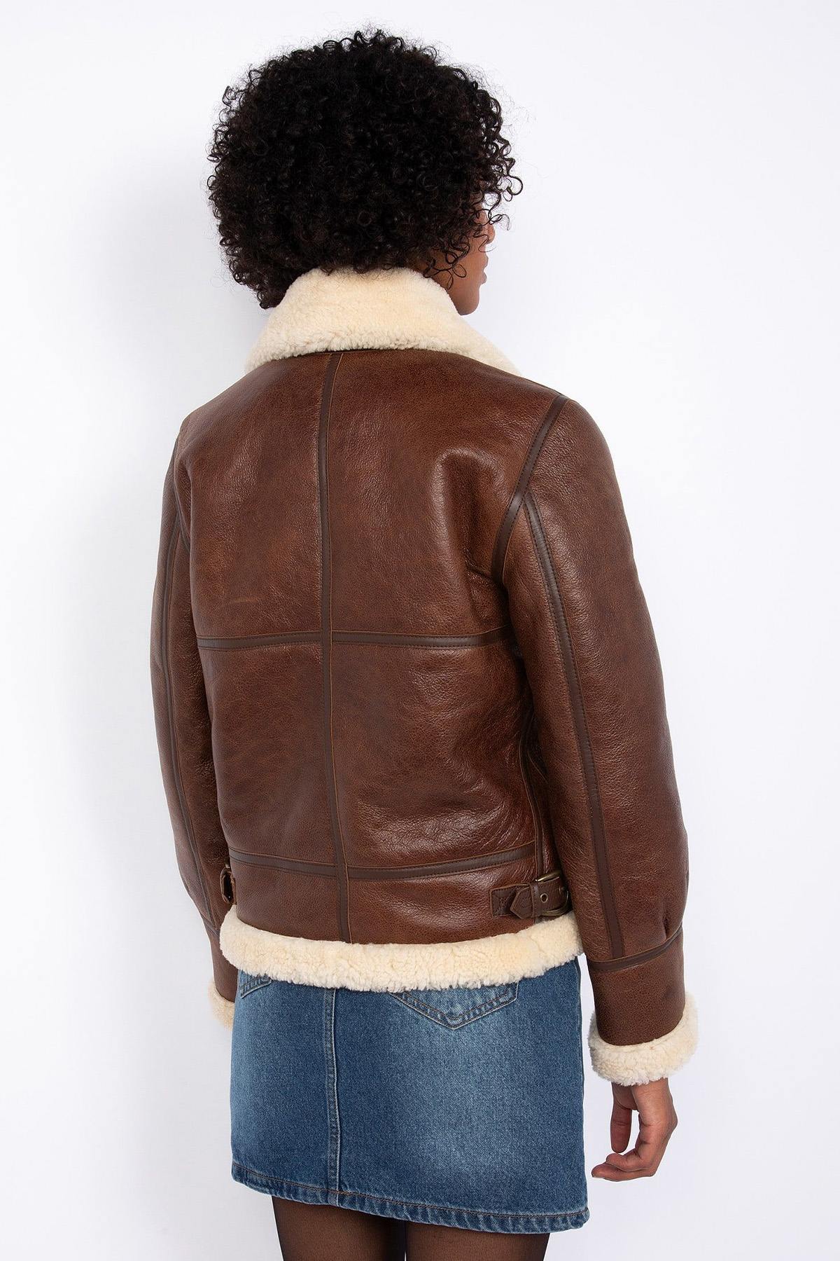 Women's Mocha Bomber Jacket - Image n°4