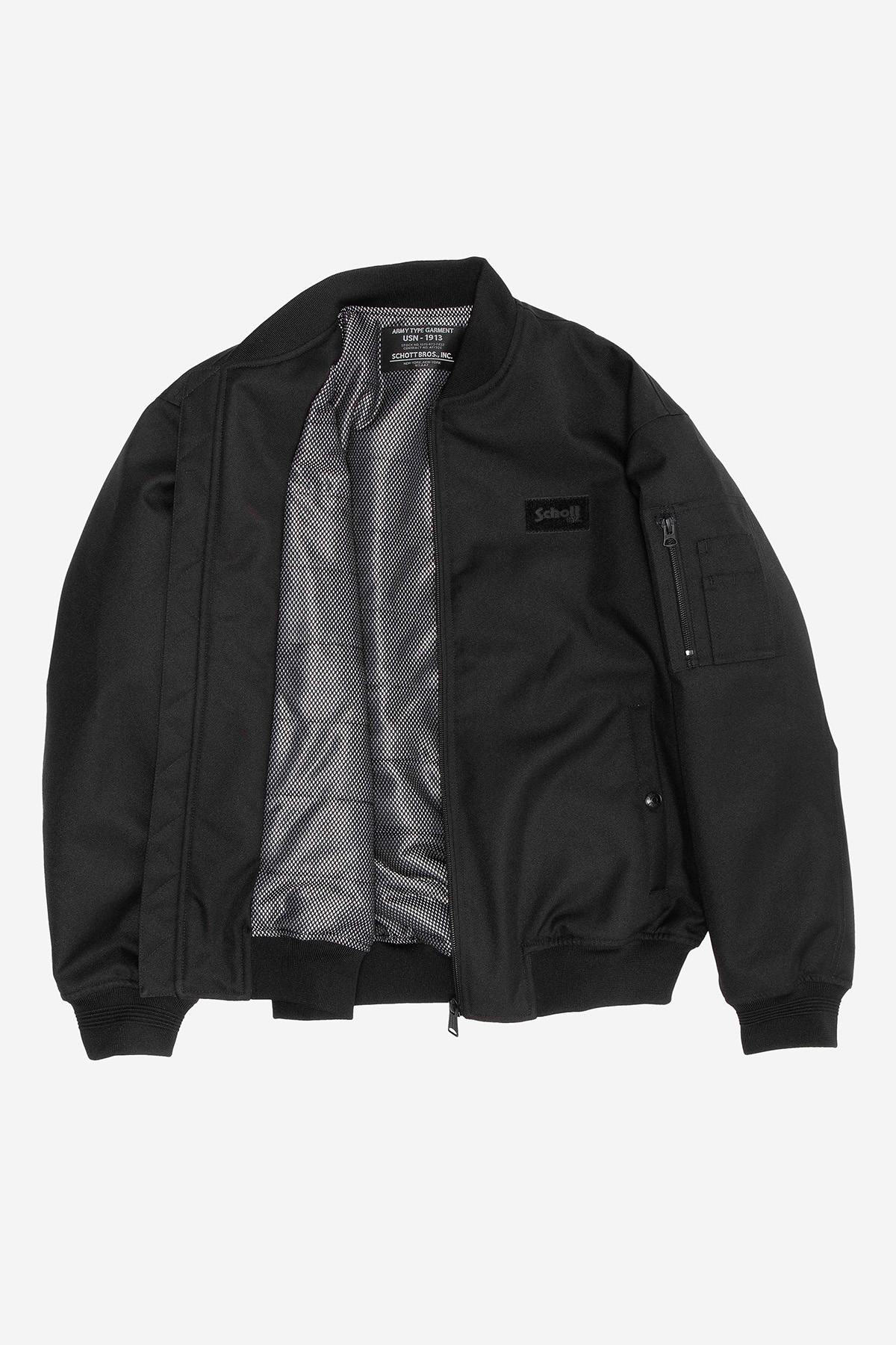 Black MA-1 Bomber with Velcro Logo - Image n°6