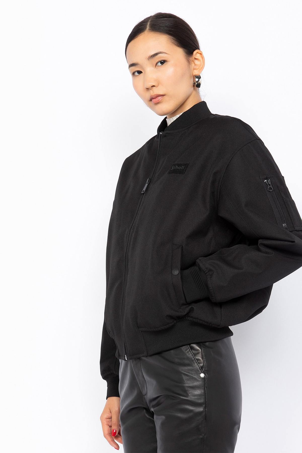 Black MA-1 Bomber with Velcro Logo - Image n°4