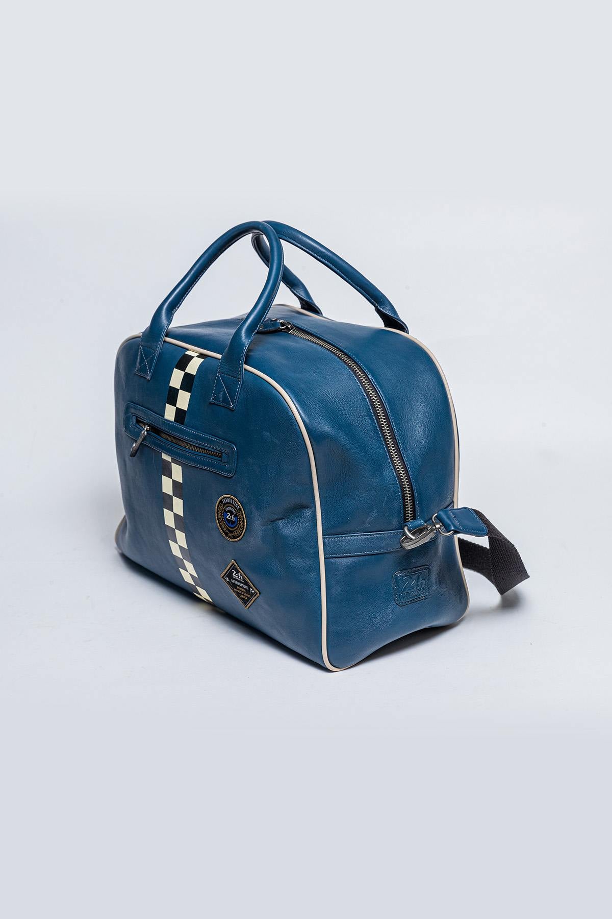 24H Le Mans Royal Blue Leather Handbag - Image n°3