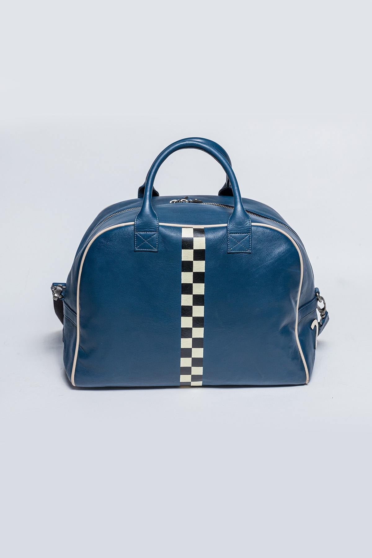 24H Le Mans Royal Blue Leather Handbag - Image n°2