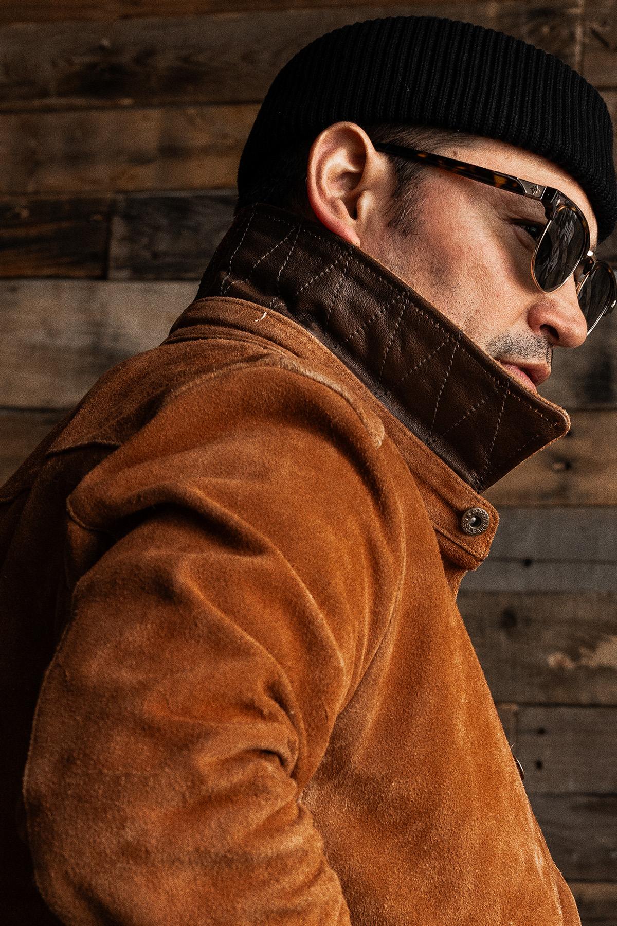 Men's jacket in brushed cowhide leather - Image n°7